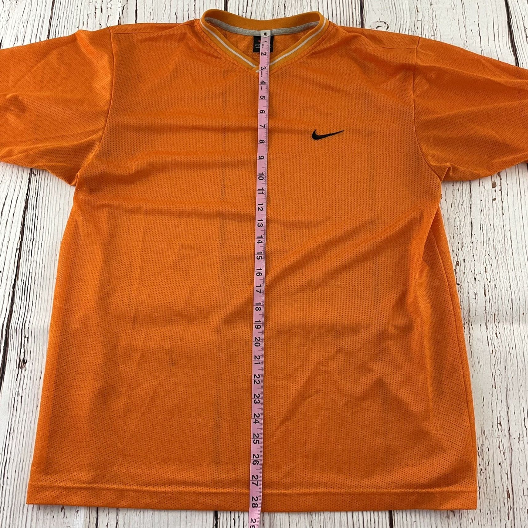 Nike Nike Essence Check Short Sleeve Athletic T Shirt Gold Medium Mens Vintage Size US M / EU 48-50 / 2 - 5 Thumbnail