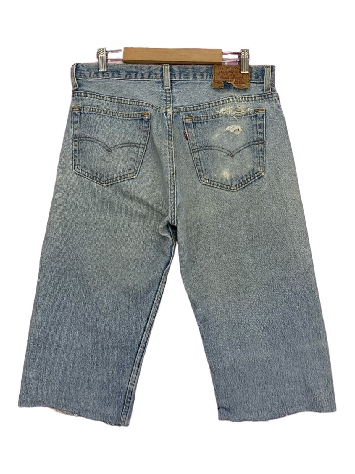 Levi's × Vintage Vintage USA Levis 501 Distressed Light Wash Short Size US 31 - 2 Thumbnail