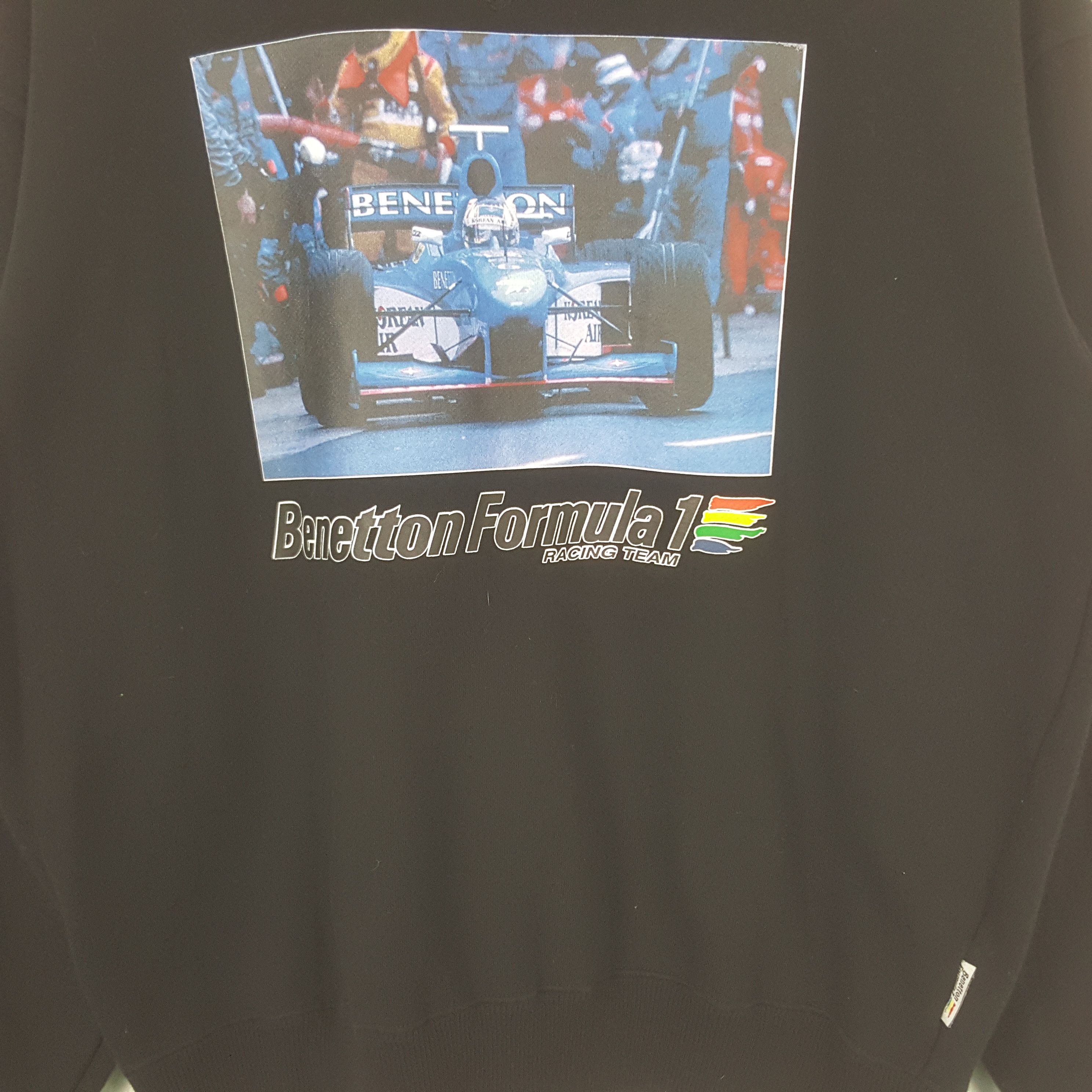 Benetton Vintage Benetton Formula 1 Racing Team Sweatshirt RR11 Size US M / EU 48-50 / 2 - 2 Thumbnail