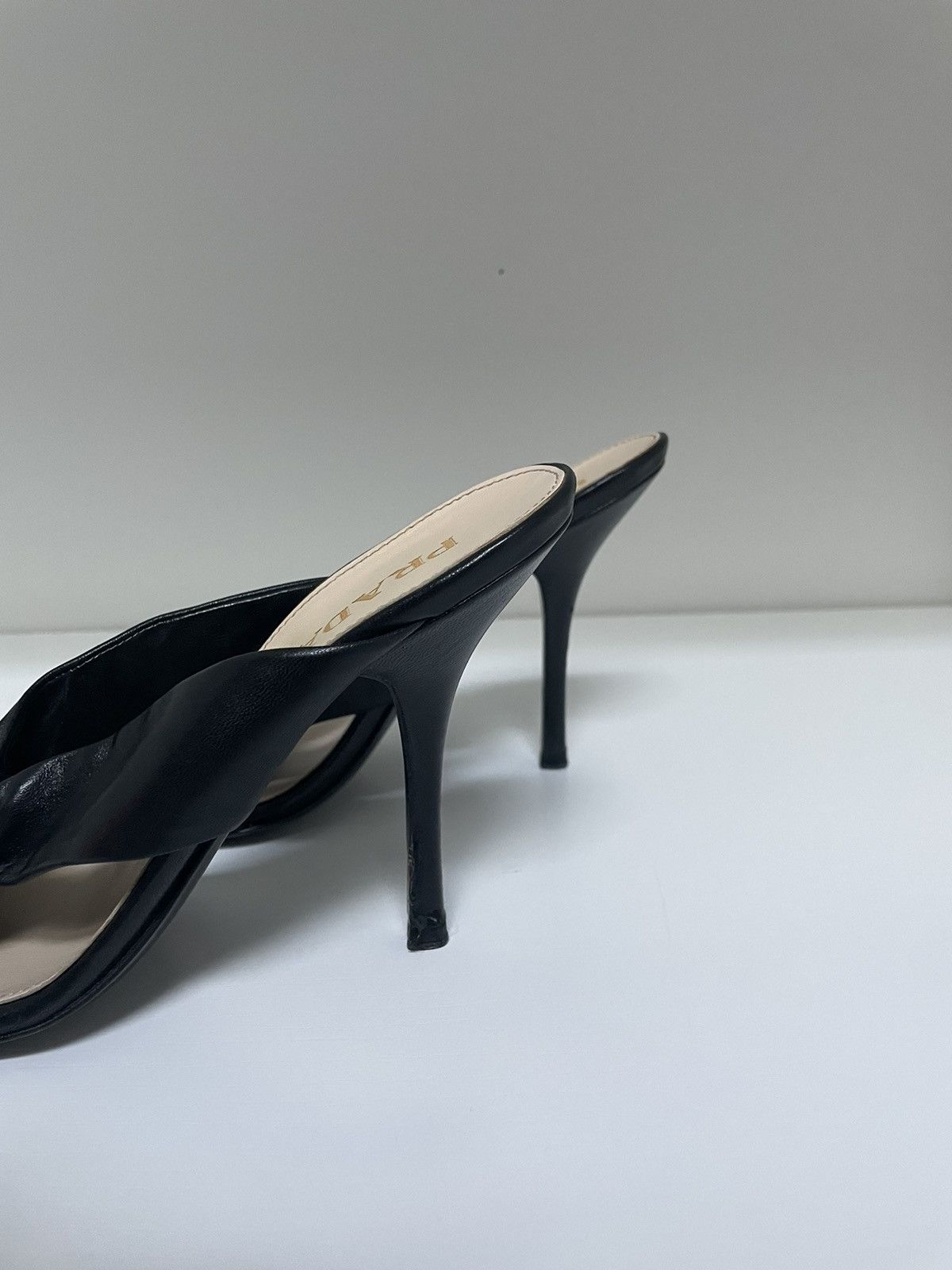 Prada Black soft leather slip-on Prada heels Size US 8.5 / IT 38.5 - 9 Thumbnail