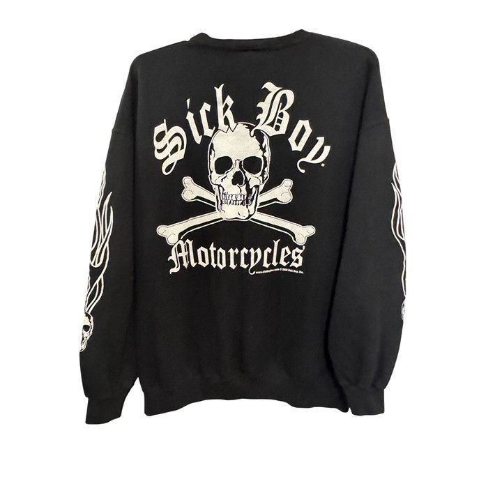 Lee Sick Boy Motorcycles Black Graphic Skull Sweatshirt Lee Heav Size US XL / EU 56 / 4 - 1 Thumbnail
