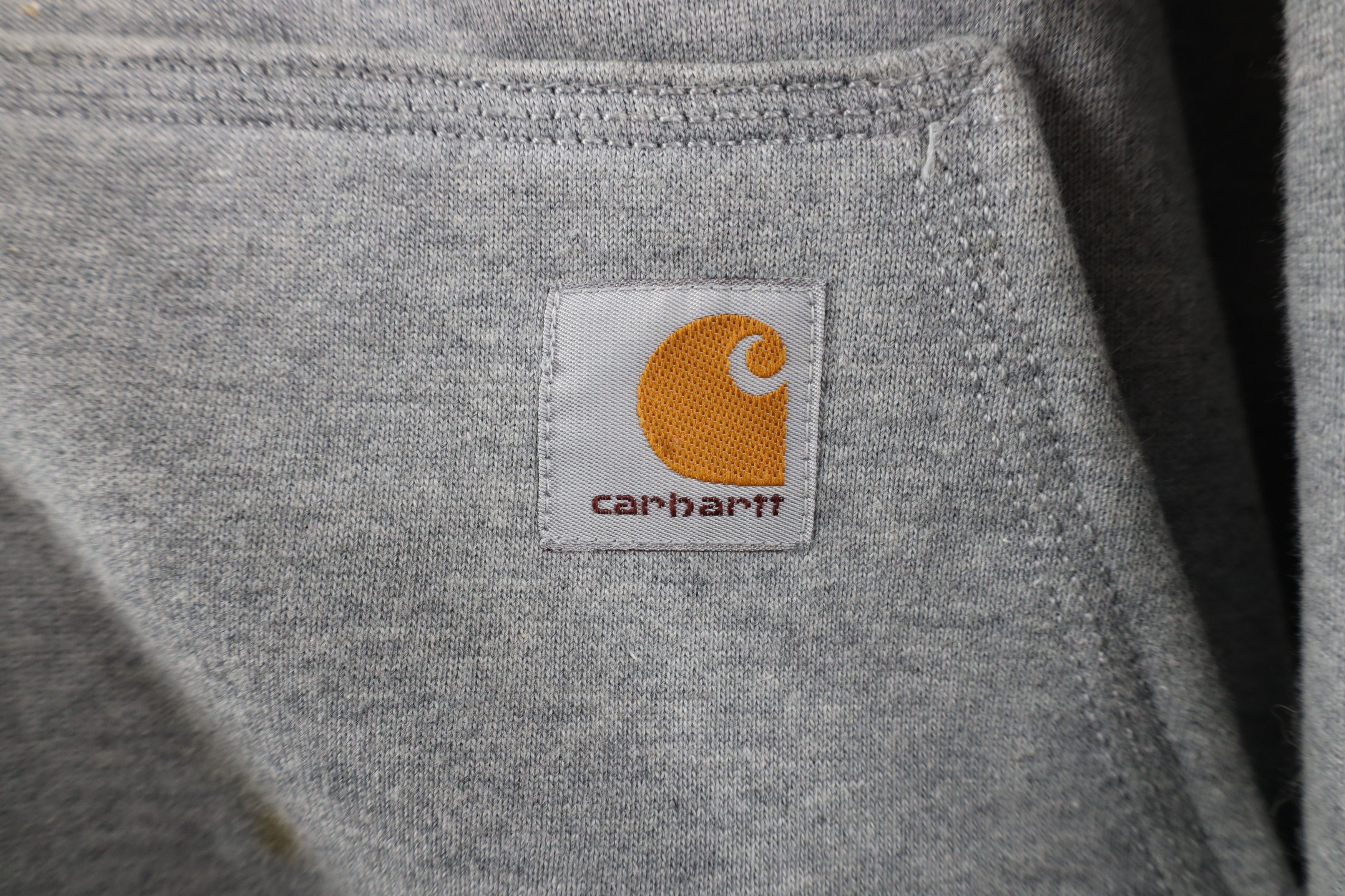 Carhartt × Vintage Vintage Carhartt Fleece Lined Full Zip Hoodie Jacket Swacket Size US XL / EU 56 / 4 - 4 Thumbnail