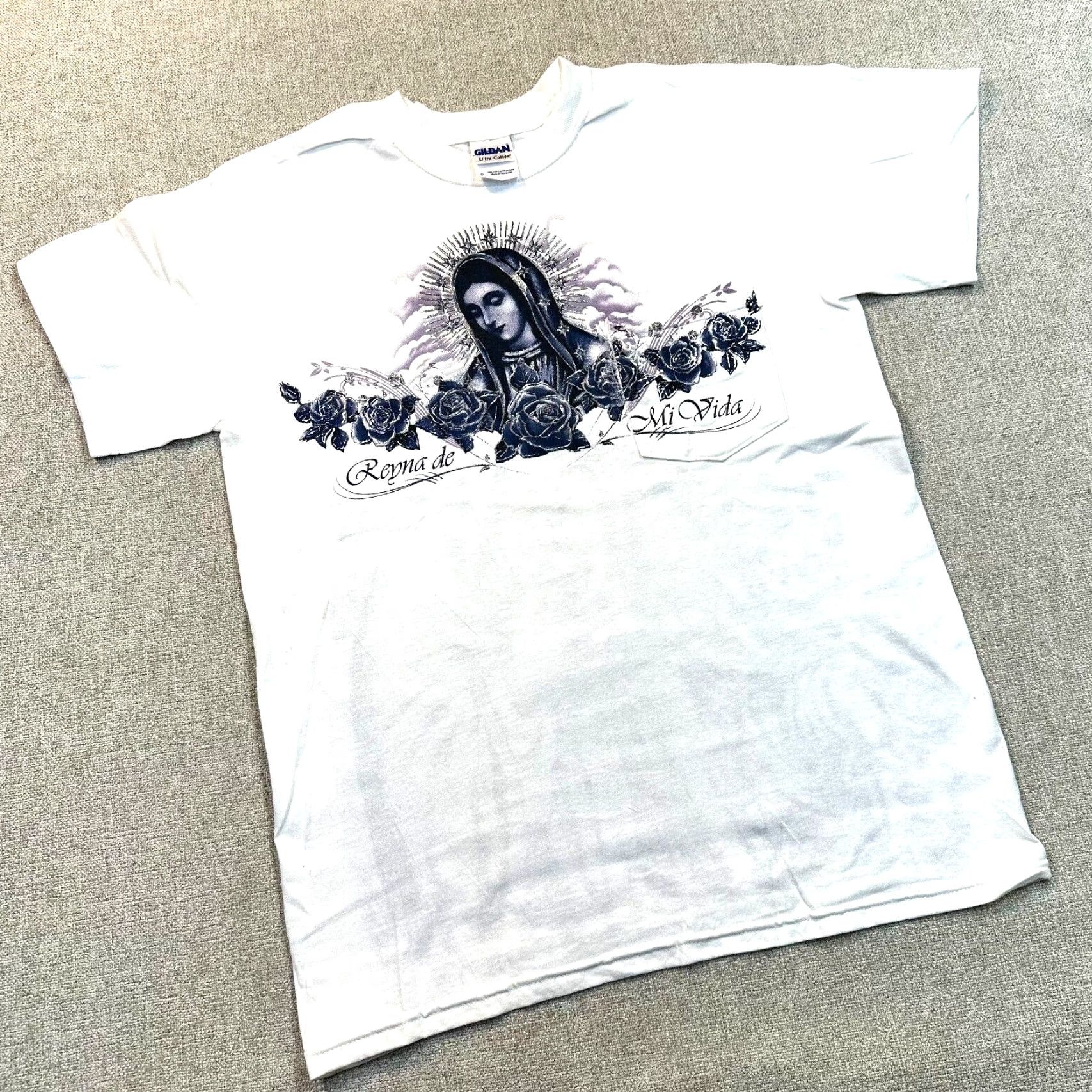 Gildan Gildan T-Shirt Virgin Mary Double-Sided Graphic Small Cotton Short Sleeve Men Size US S / EU 44-46 / 1 - 3 Thumbnail