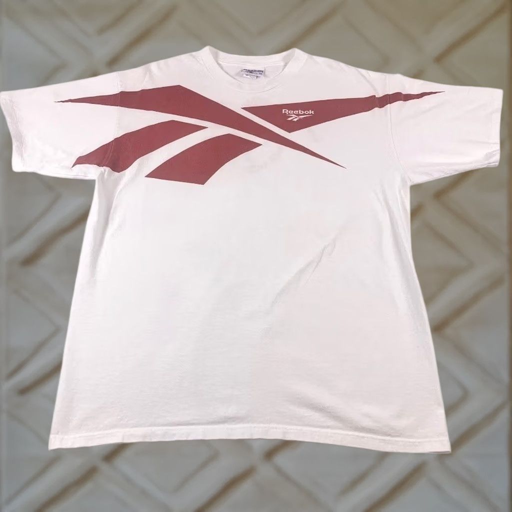 Reebok VINTAGE Reebok T Shirt White Red Logo Graphic Stallion Back Hit Graphic XL Mens Size US XL / EU 56 / 4 - 1 Thumbnail