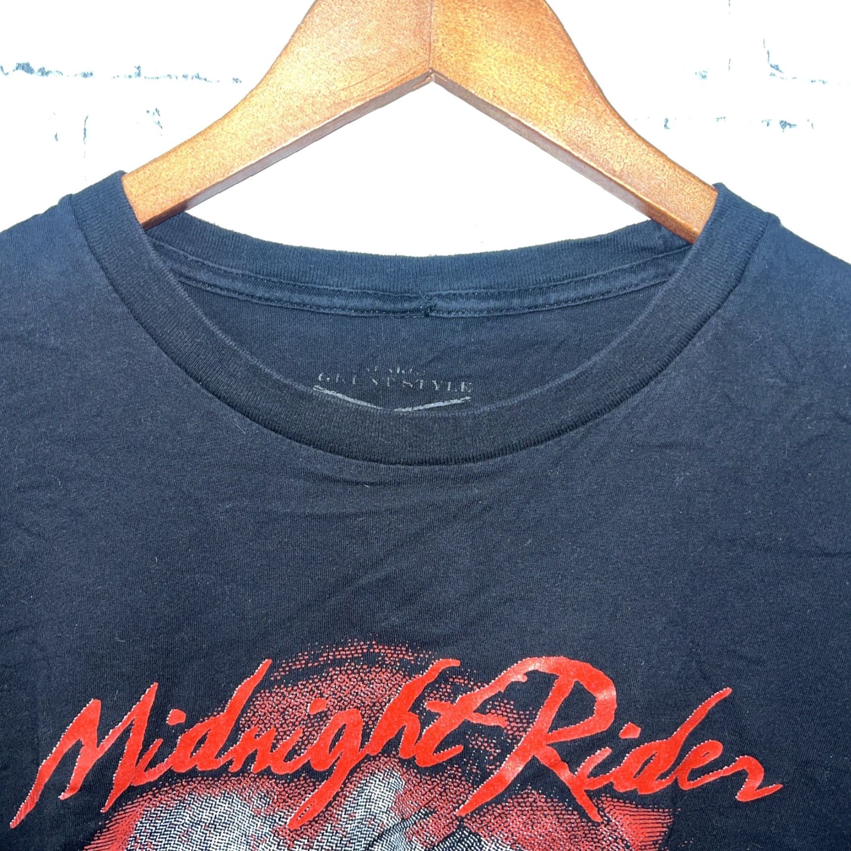 Vintage Grunt Style T-Shirt Mens L Black Midnight Rider Shirt Size US L / EU 52-54 / 3 - 3 Thumbnail