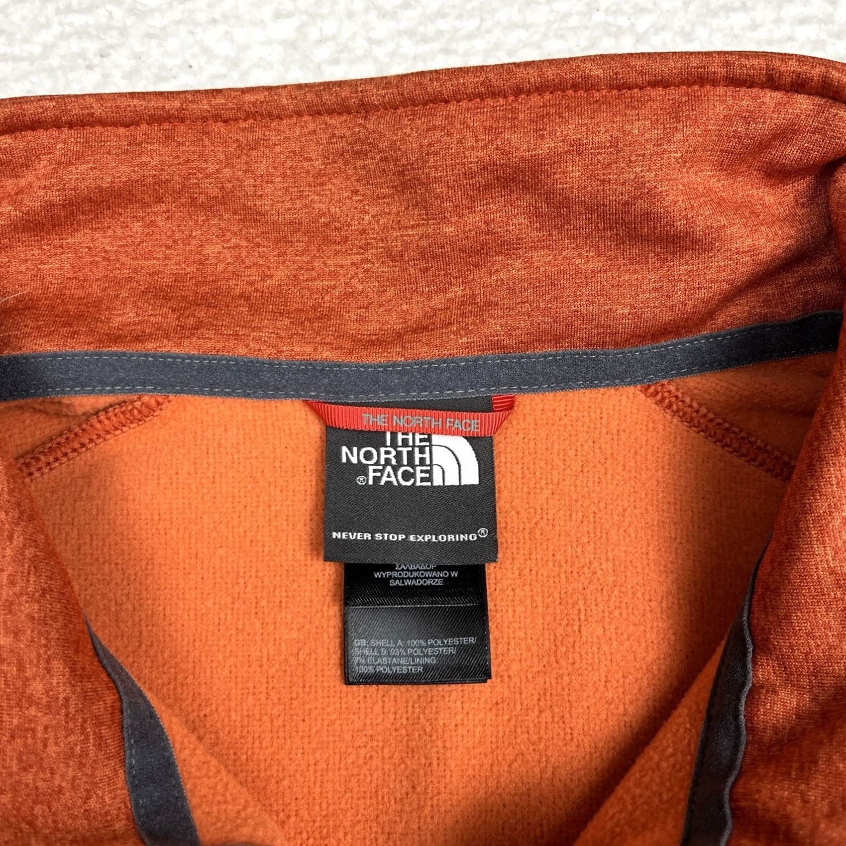 The North Face The North Face Jacket Mens XL Orange Fleece Quarter Zip Size US XL / EU 56 / 4 - 3 Thumbnail