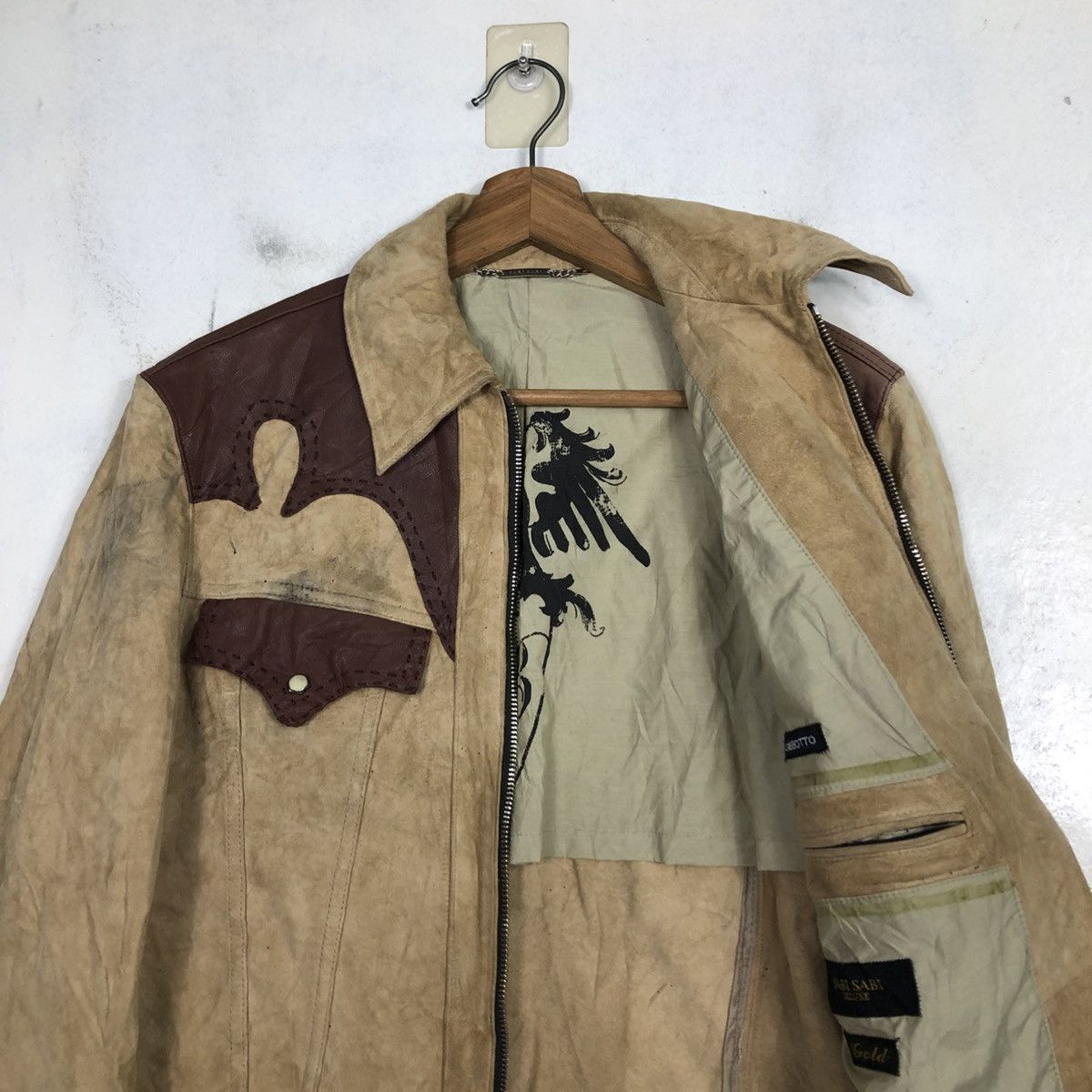 Hysteric Glamour 💥VINTAGE SUEDE LEATHER JACKET WESTERN SABI SABI BIKER Size US S / EU 44-46 / 1 - 13 Thumbnail