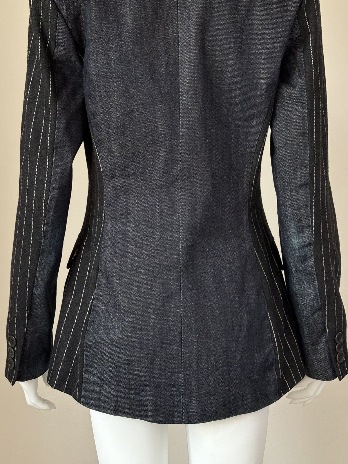 Jean Paul Gaultier Jean Paul Gaultier Jeans Striped Denim Fitted Blazer IT 42 M Size M / US 6-8 / IT 42-44 - 9 Thumbnail