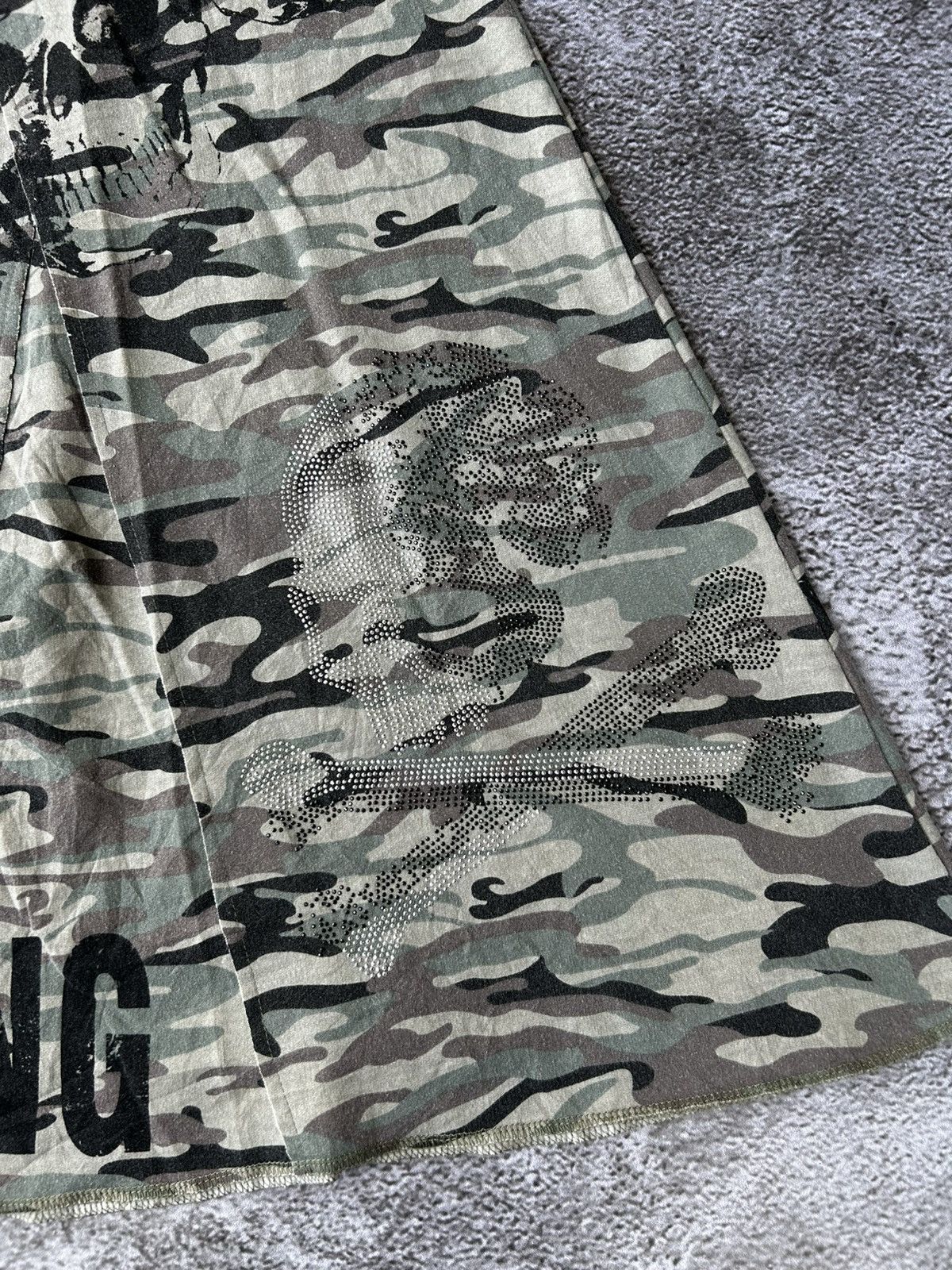 Japanese Brand Japanese Skirt Camo Skull Poem Style M.K.R Size 36" / US 14 / IT 50 - 7 Thumbnail