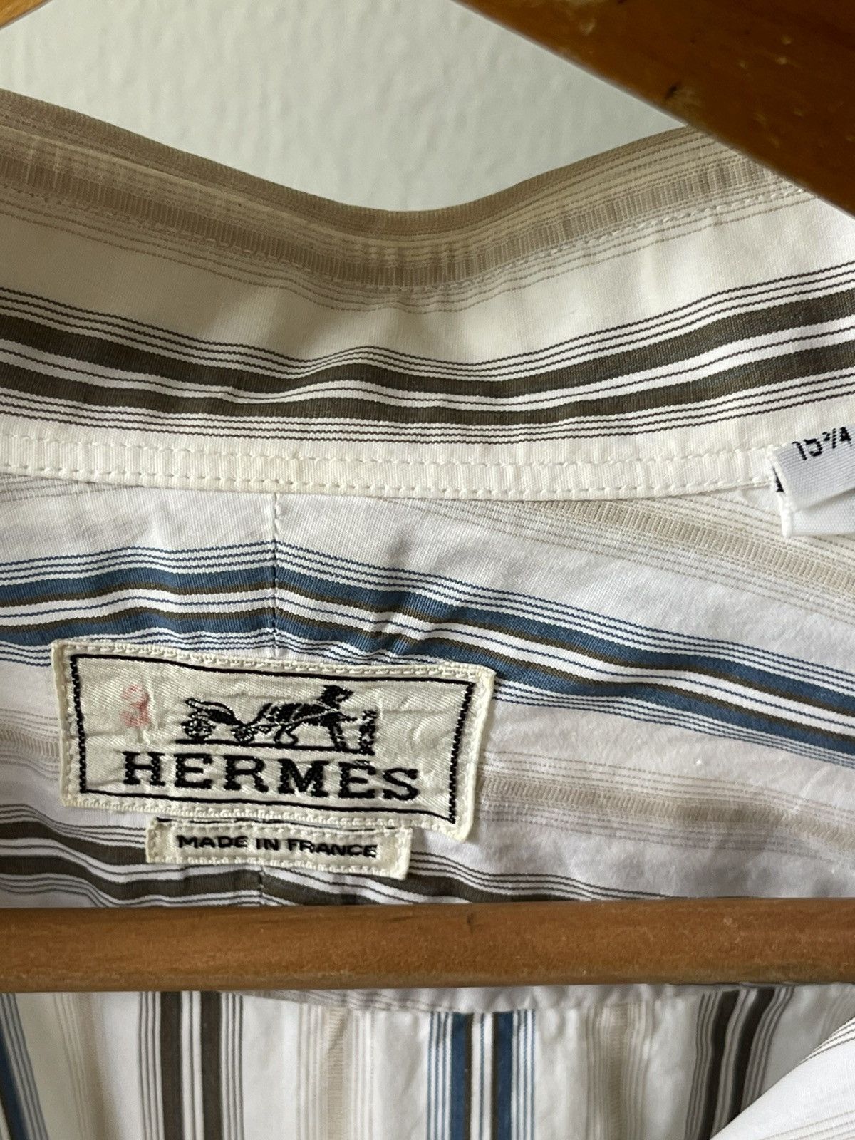 Hermes Hermes Stripe Button Ups Shirt Size US L / EU 52-54 / 3 - 10 Thumbnail