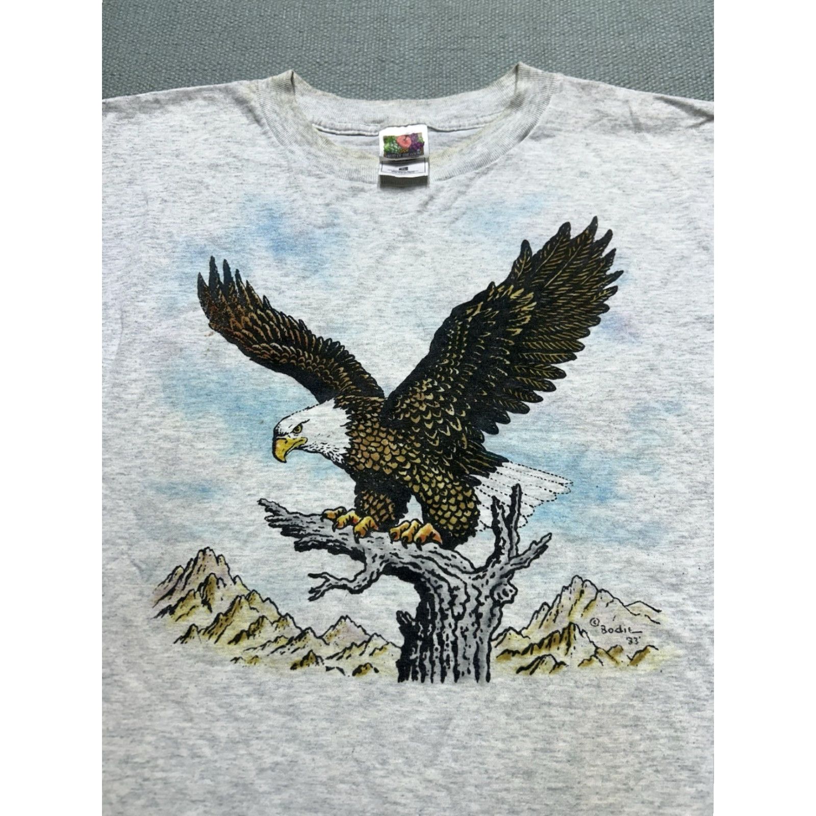 Vintage VINTAGE 90s graphic t shirt flying eagle bird animal nature tee FOTL adult XL Size US XL / EU 56 / 4 - 4 Thumbnail