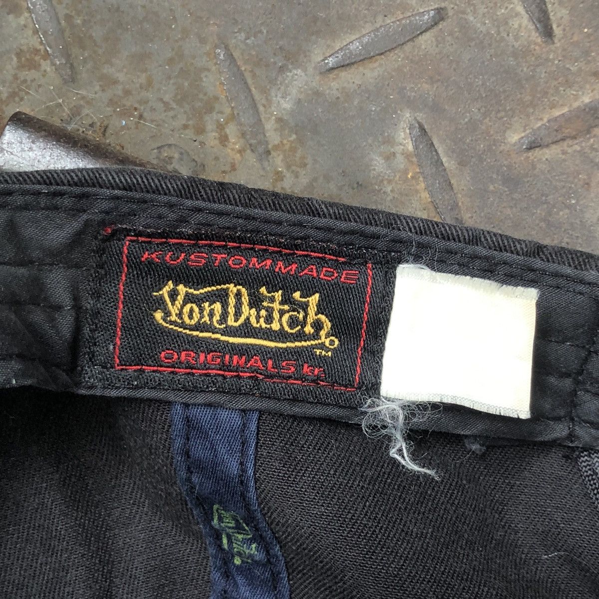 Japanese Brand 🚫 SOLD 🚫 Von Dutch Ripped Distressed Hat Denim Size ONE SIZE - 10 Thumbnail