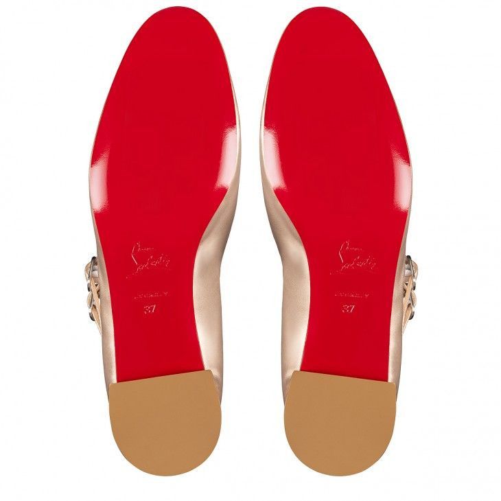 Christian Louboutin o1w1db10425 Flats in Golden Size US 12 / IT 42 - 5 Thumbnail
