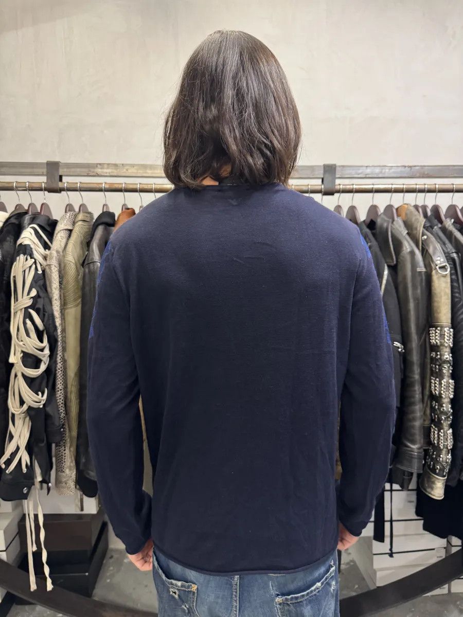 Emporio Armani AW2021 Emporio Armani Blue Structured Sweater Size US L / EU 52-54 / 3 - 3 Thumbnail
