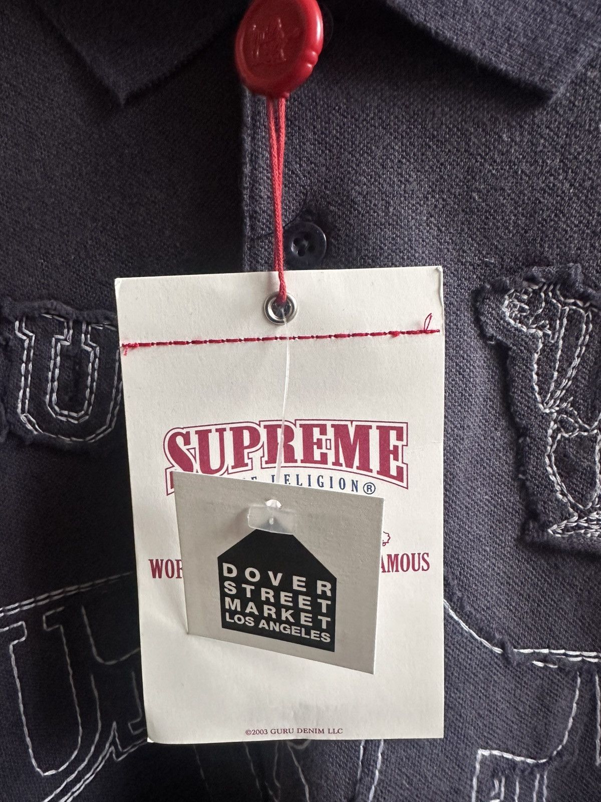 Supreme - True Religion Appliqué Polo - Navy (Large) Polos