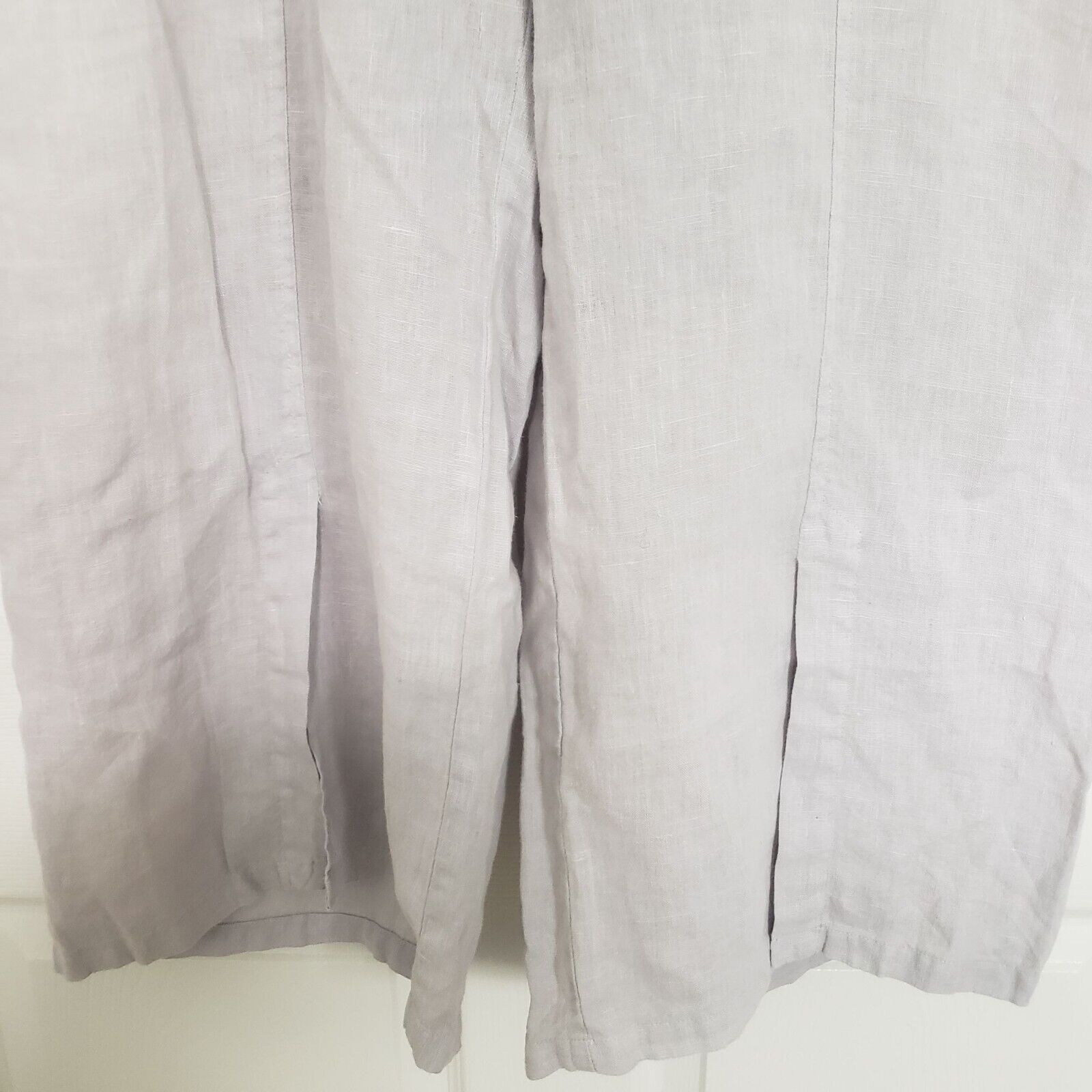Designer Focus Casual Lite Linen Pants Womens Size Large Neutral Size 34" / US 12 / IT 48 - 4 Thumbnail
