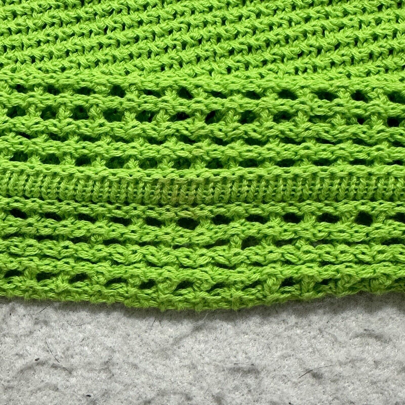 Forever 21 Forever 21 Medium Cropped Tank Top Knit Lime Green Cotton Size M / US 6-8 / IT 42-44 - 5 Thumbnail