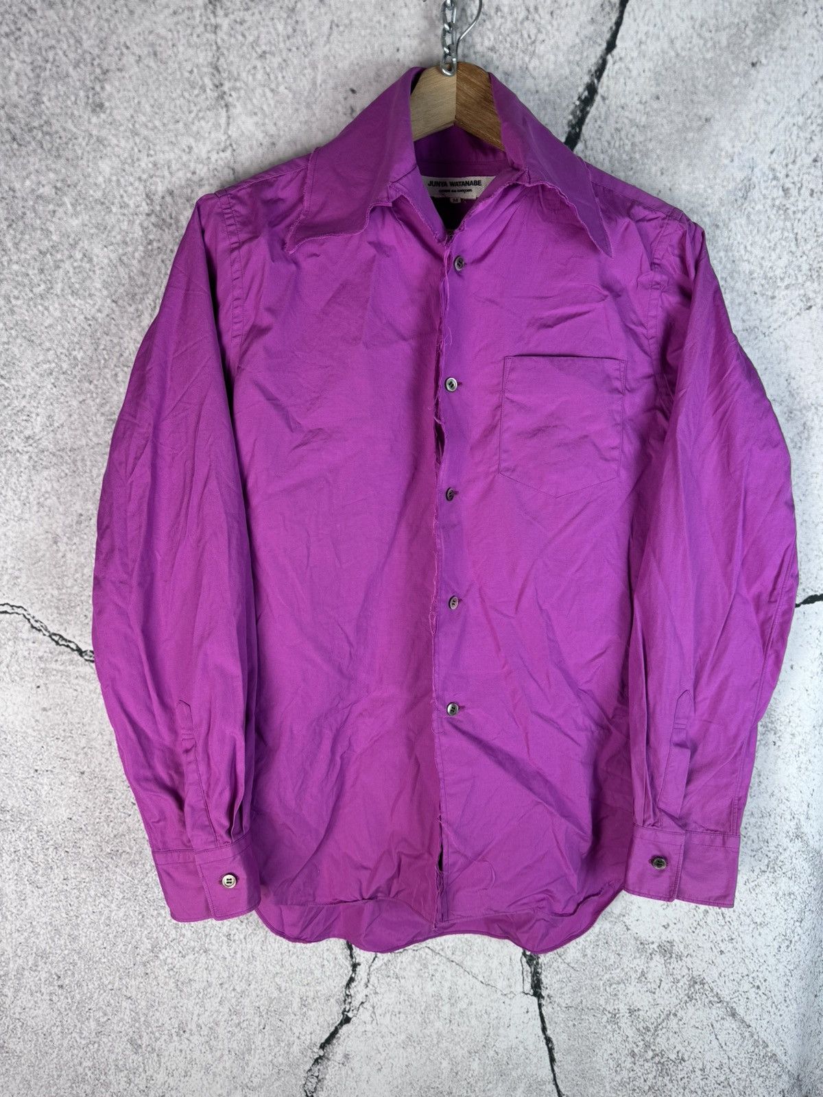 image of Junya Watanabe Distressed Pink Shirt, Men's (Size Medium)