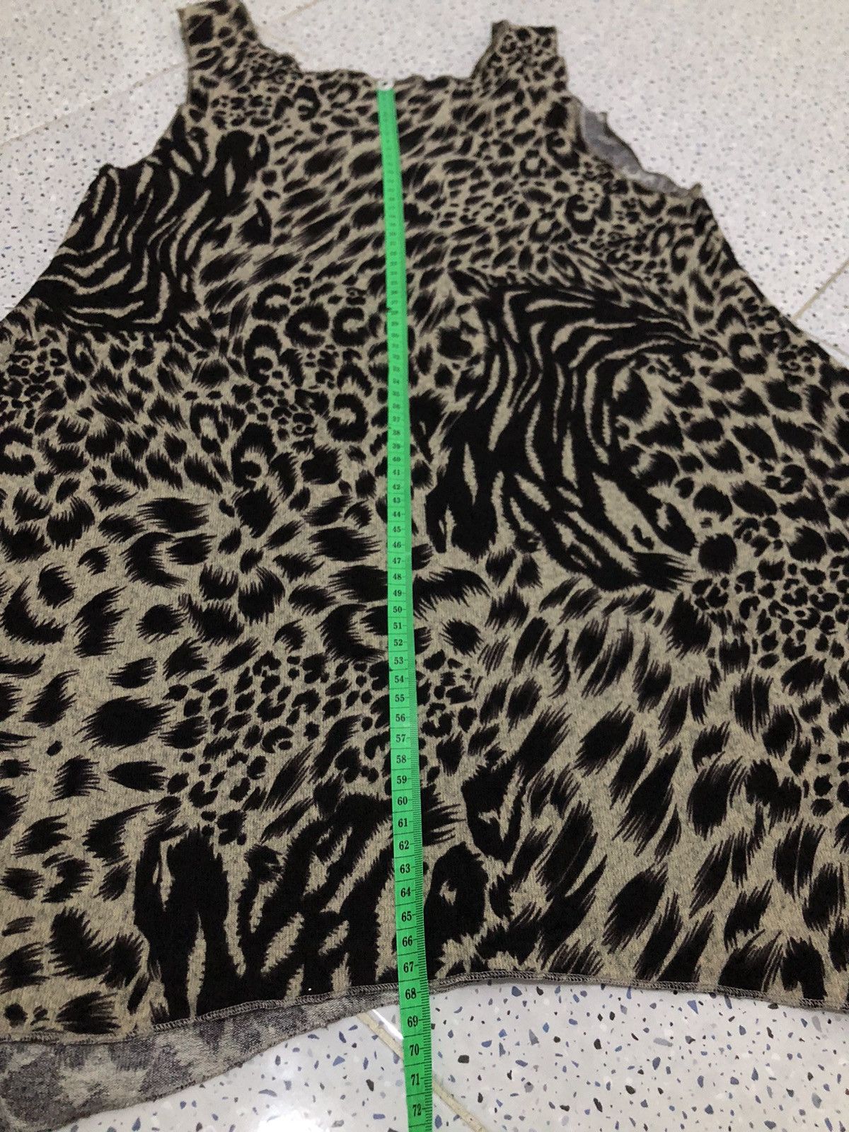 Japanese Brand Unknown - Japanese Leopard Pattern Midi Dress Size M / US 6-8 / IT 42-44 - 11 Thumbnail