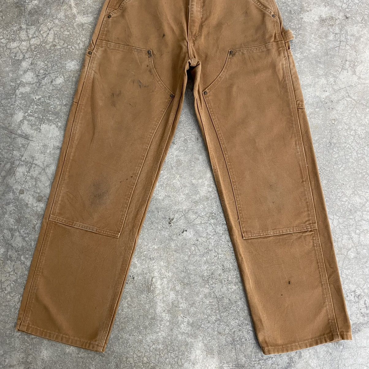 Carhartt Vintage Carhartt Double Knee Tan Dirty Carpenter Pants Size US 29 - 3 Thumbnail