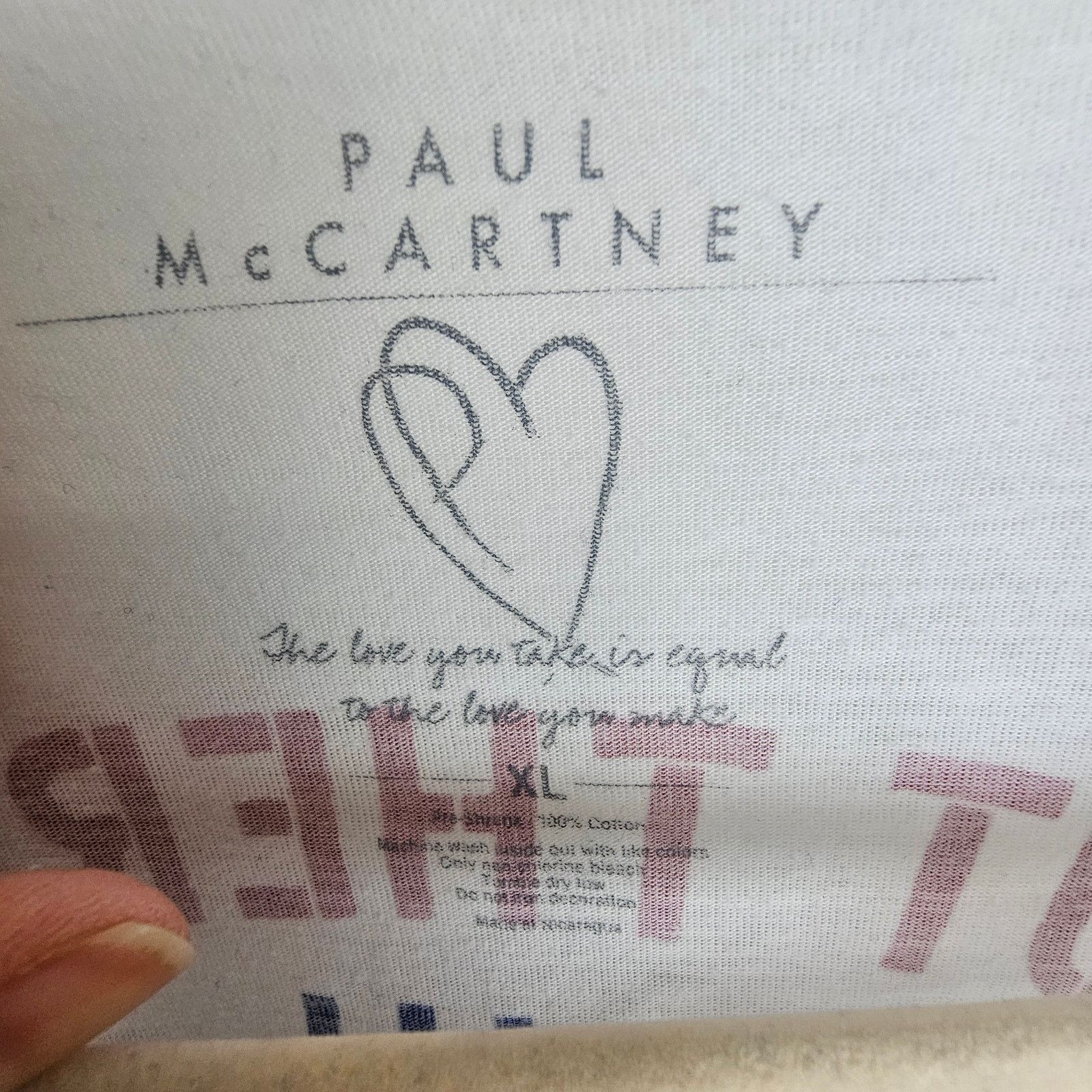 Stella McCartney Paul McCartney Band Tee Sz XL Out There 2014 Tour Graphic T Size XL / US 12-14 / IT 48-50 - 6 Thumbnail