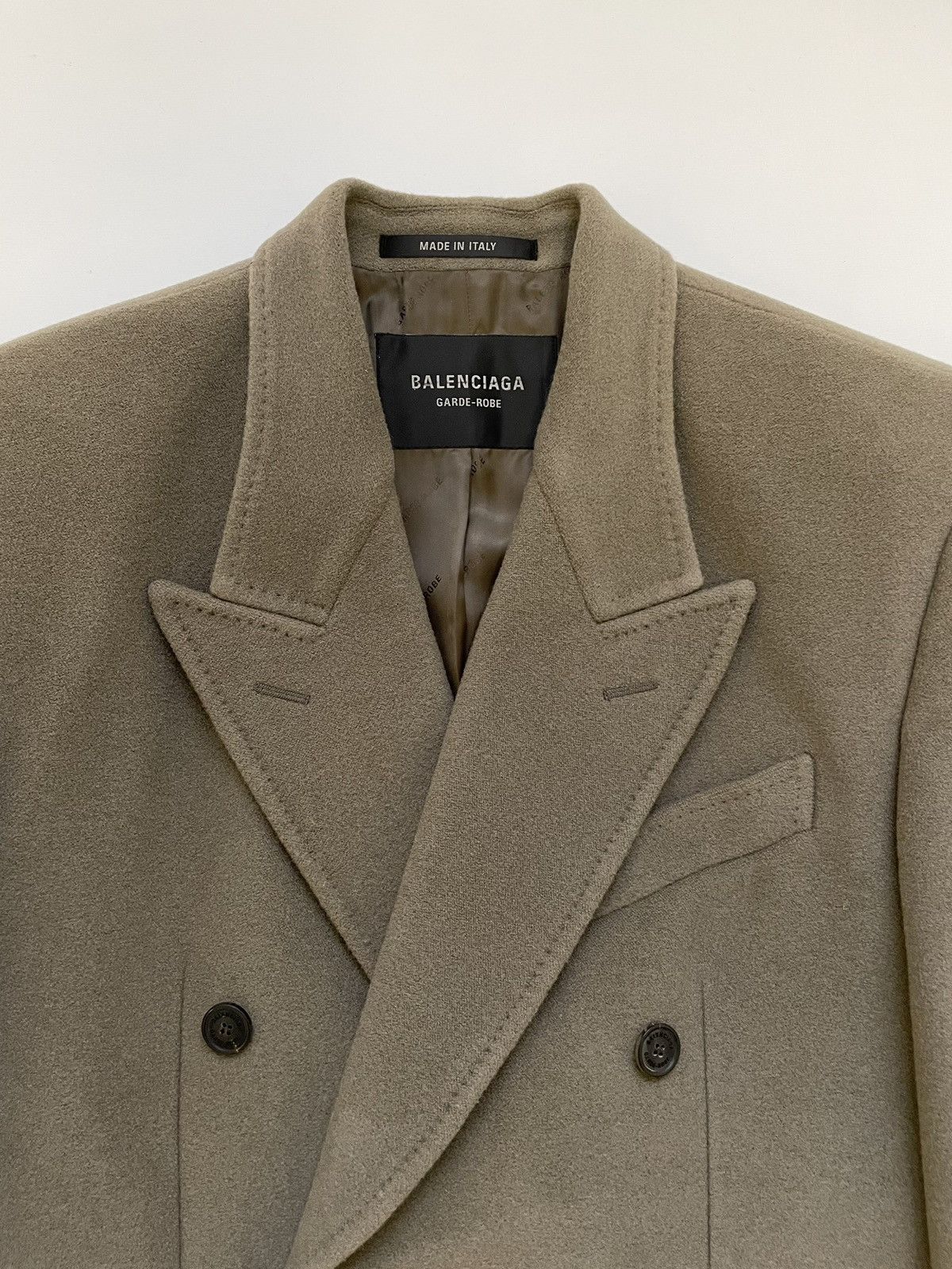 Balenciaga Fawn Brown Wool ‘Hourglass’ Overcoat Size US M / EU 48-50 / 2 - 4 Thumbnail