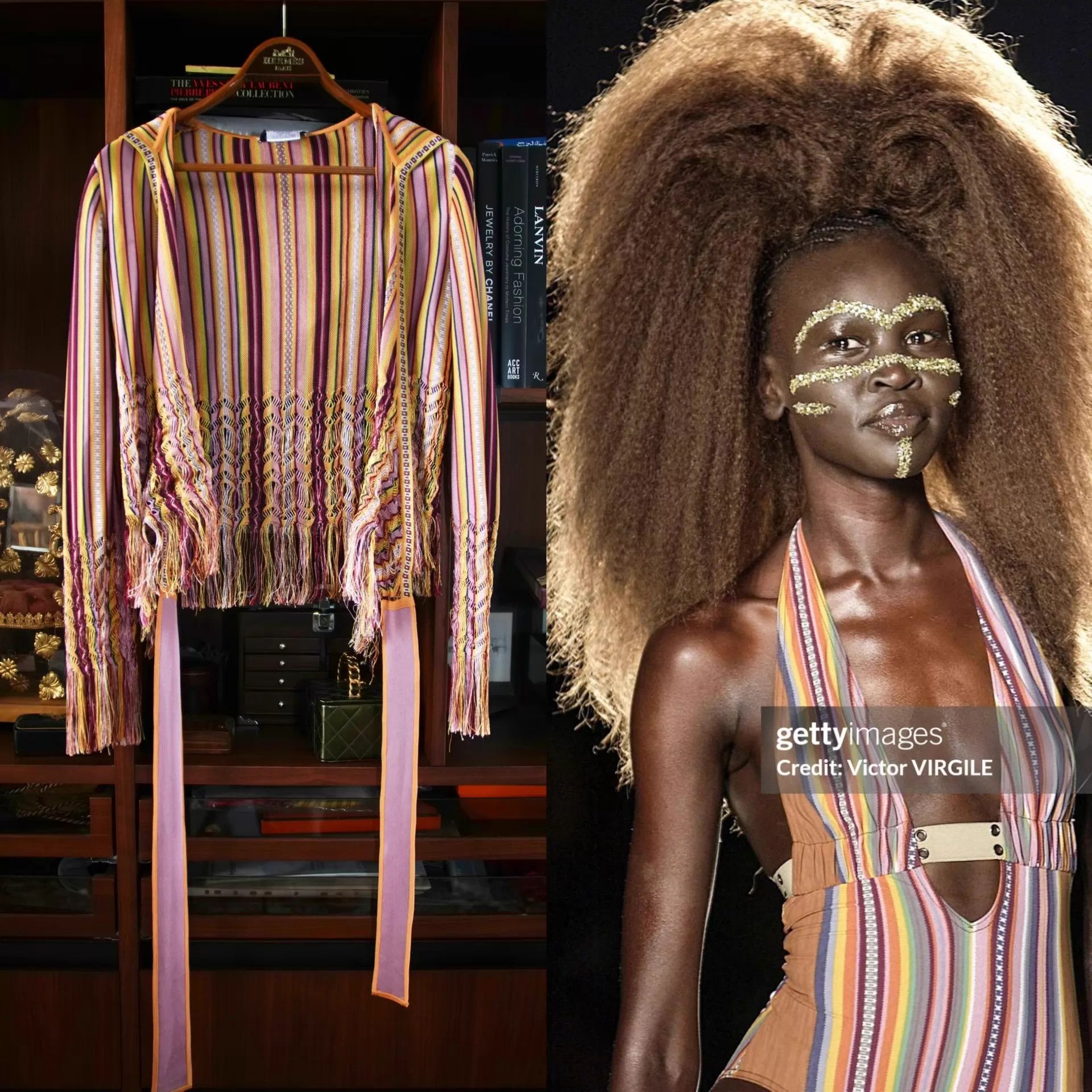 Dior Dior by John Galliano 2002 Striped Tassel Top fr42 Size M / US 6-8 / IT 42-44 - 2 Thumbnail