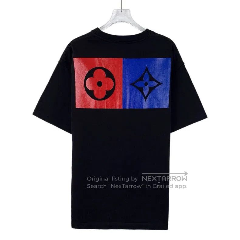 Louis Vuitton Louis Vuitton Black logo monogrammed cotton crew neck shor Size US L / EU 52-54 / 3 - 2 Thumbnail