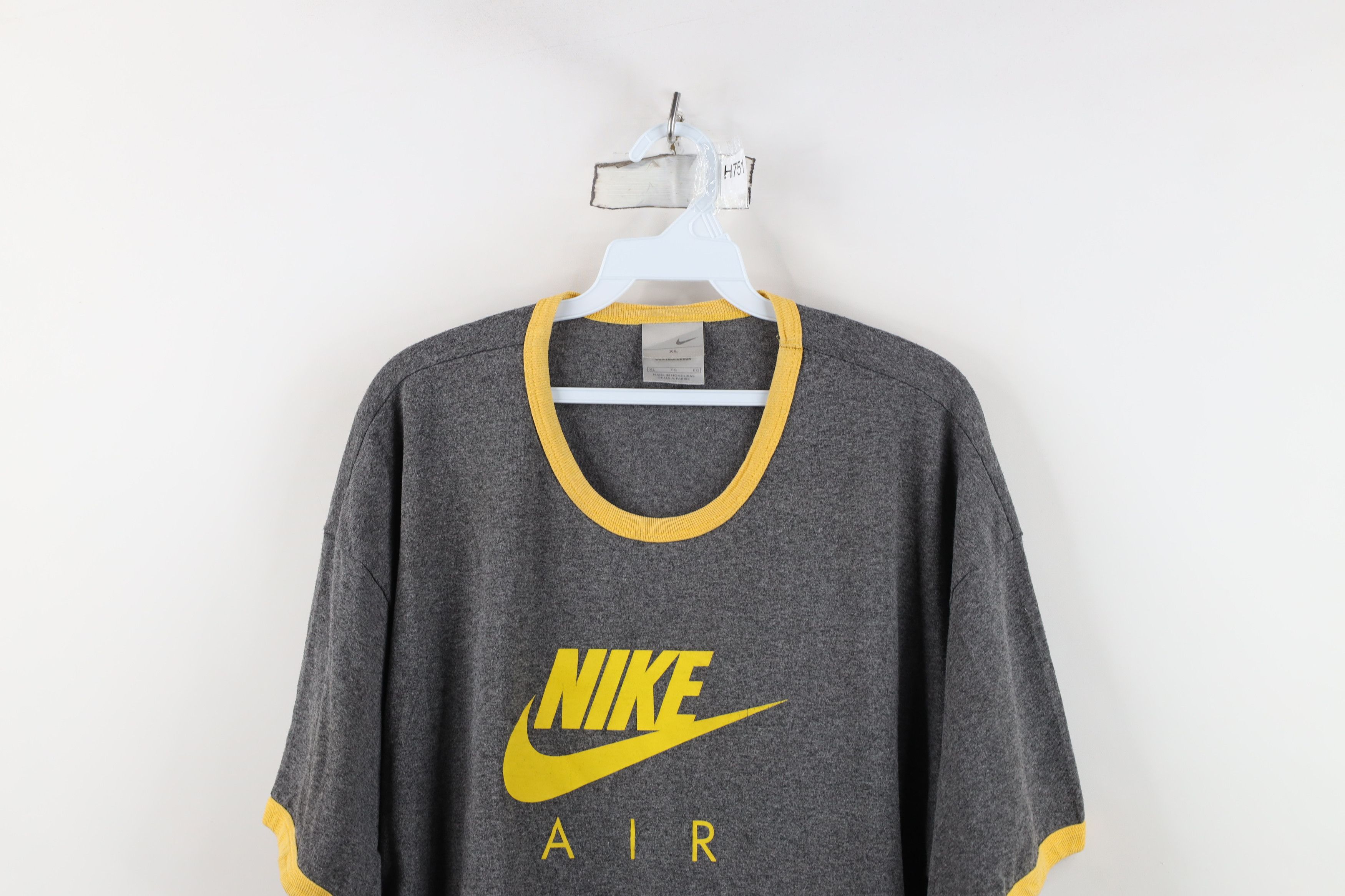 Nike Vintage Nike Air Center Swoosh Short Sleeve Ringer T-Shirt Size US XL / EU 56 / 4 - 2 Thumbnail