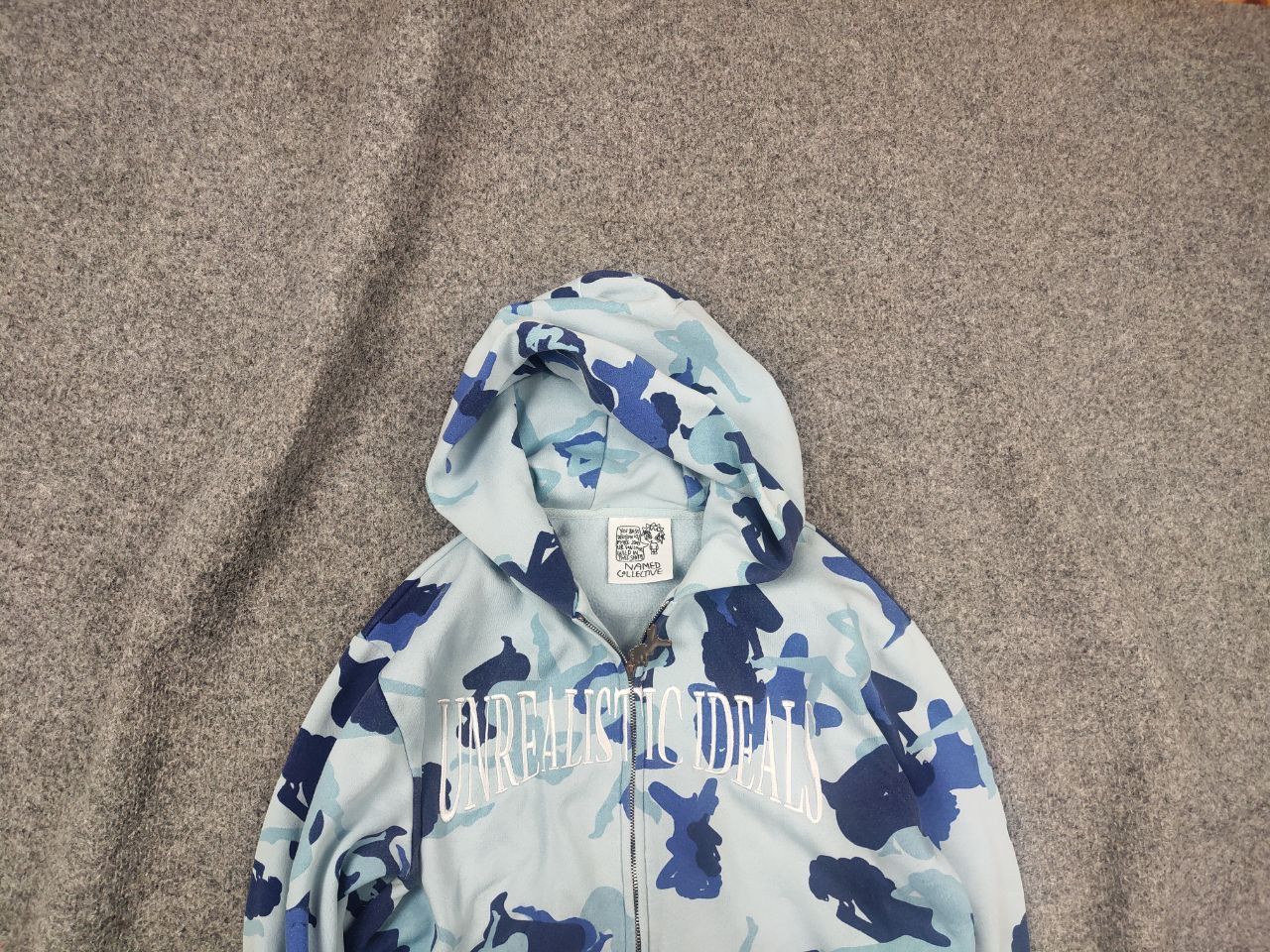 Named Collective Unrealistic Ideals Camo Monogram Zip Hoodie