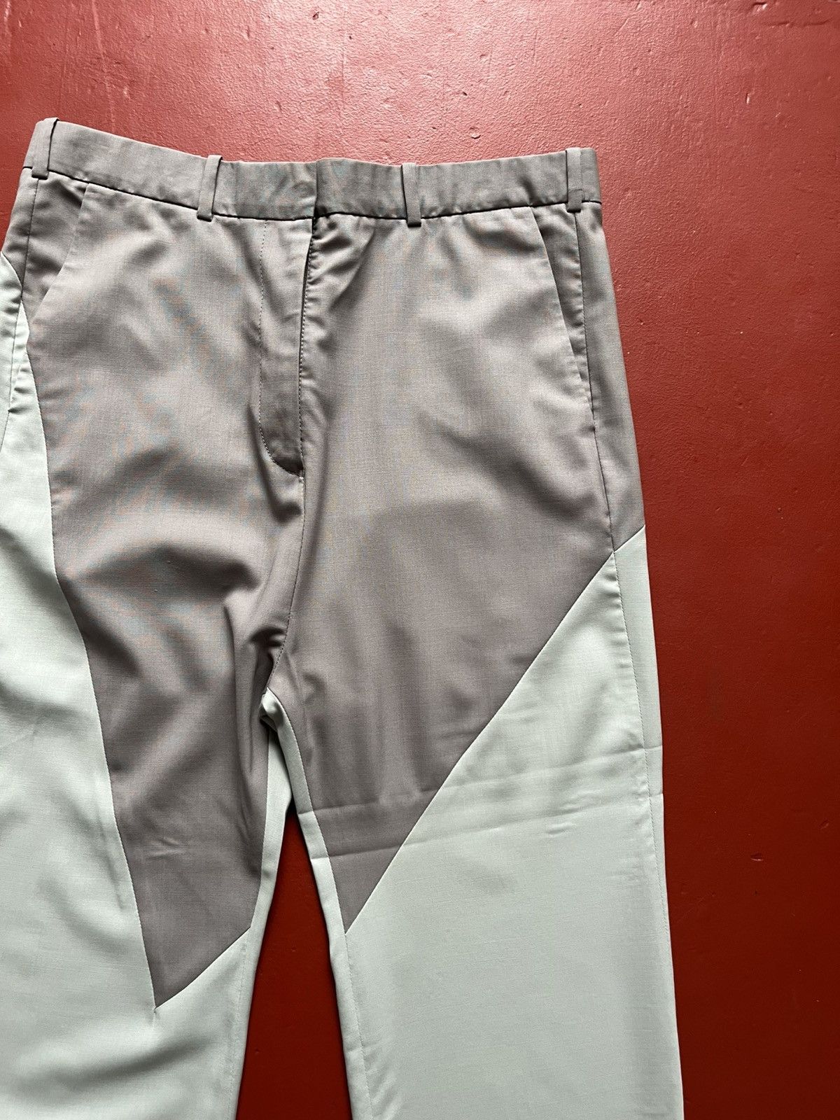 Acne Studios Acne Studios Fluid Wool Mix Patchwork StraightTrousers Pants Size 25" / US 0 / IT 36 - 4 Thumbnail