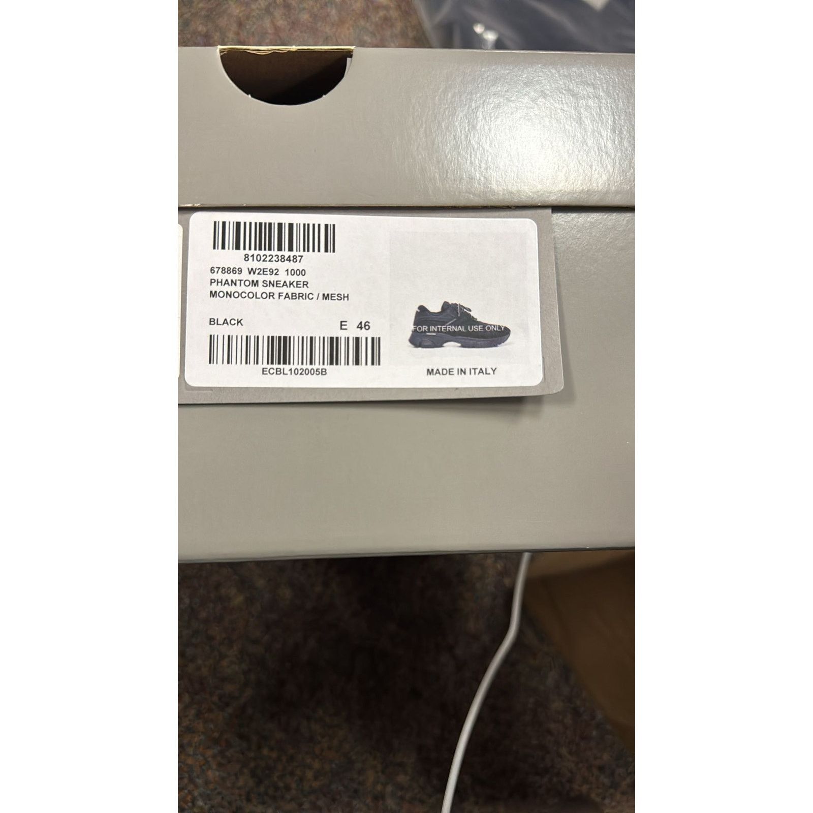 Balenciaga o1rshd1 Q:2 / Monocolor Fabric Mesh Phantom Sneaker in Black Size US 13 / EU 46 - 12 Thumbnail