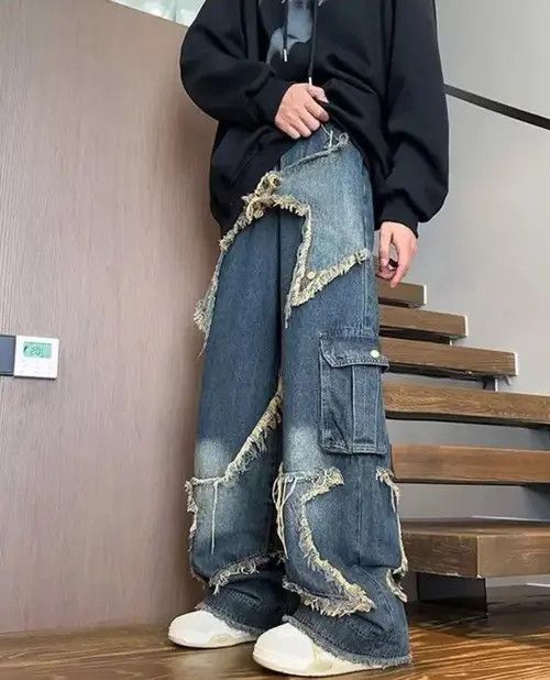 VIBE Star Embroidered Jeans Size US 34 / EU 50 - 7 Thumbnail