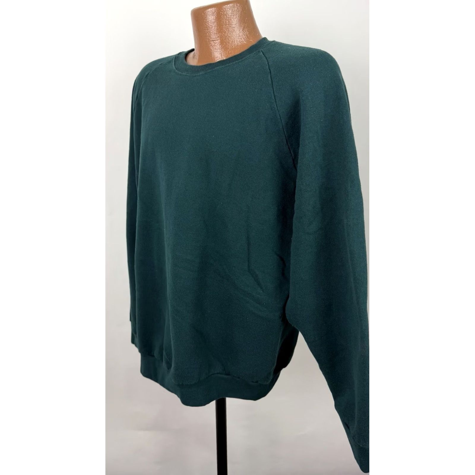 Fruit Of The Loom VINTAGE Fruit of the Loom Sweatshirt Mens 2XL Raglan Green 90s College Sports Pullover Crew Neck Size US XXL / EU 58 / 5 - 5 Thumbnail