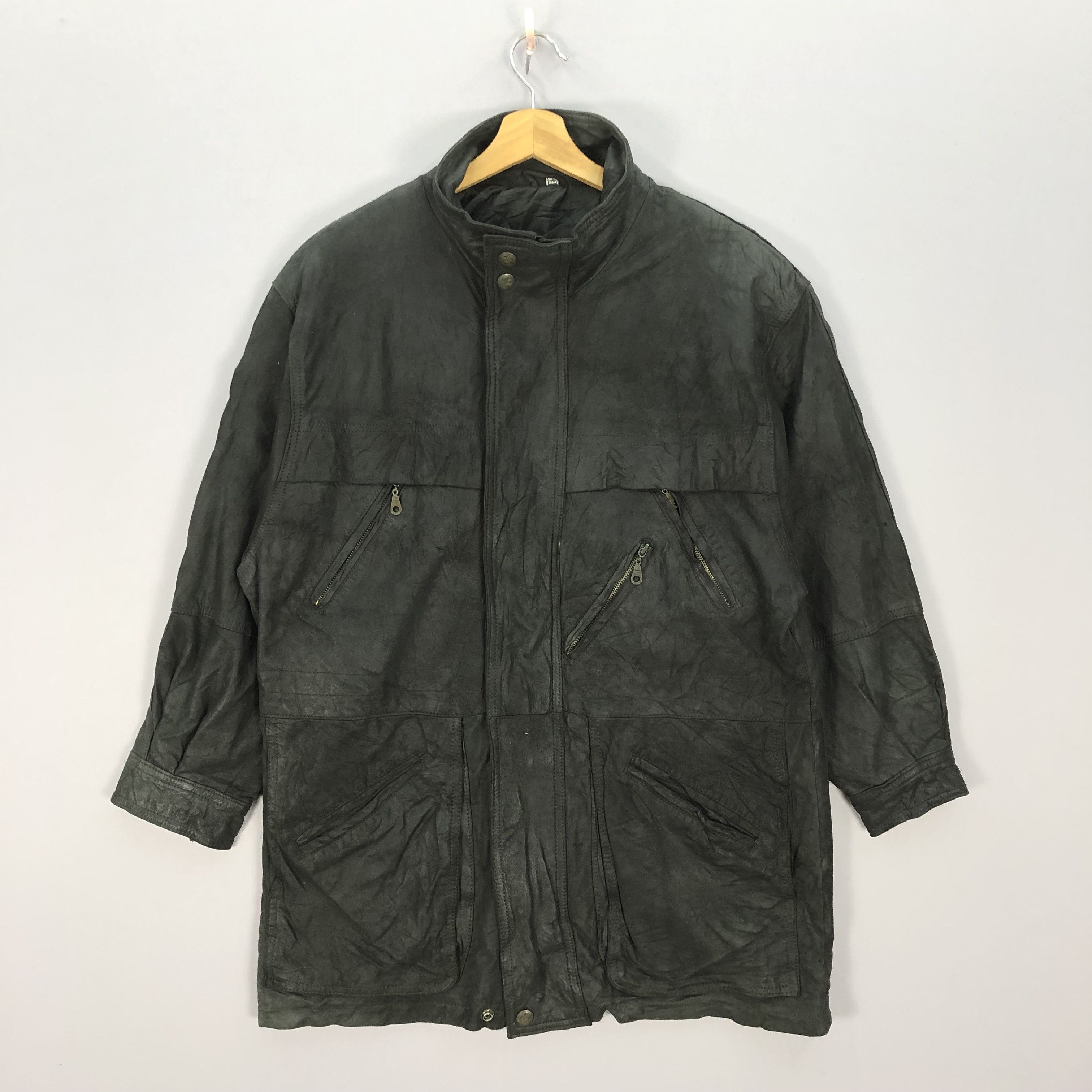 Gianni Valentino × Vintage Vintage 80s Gianni Leather Jacket Zipper Rider Jackets Size US M / EU 48-50 / 2 - 1 Thumbnail
