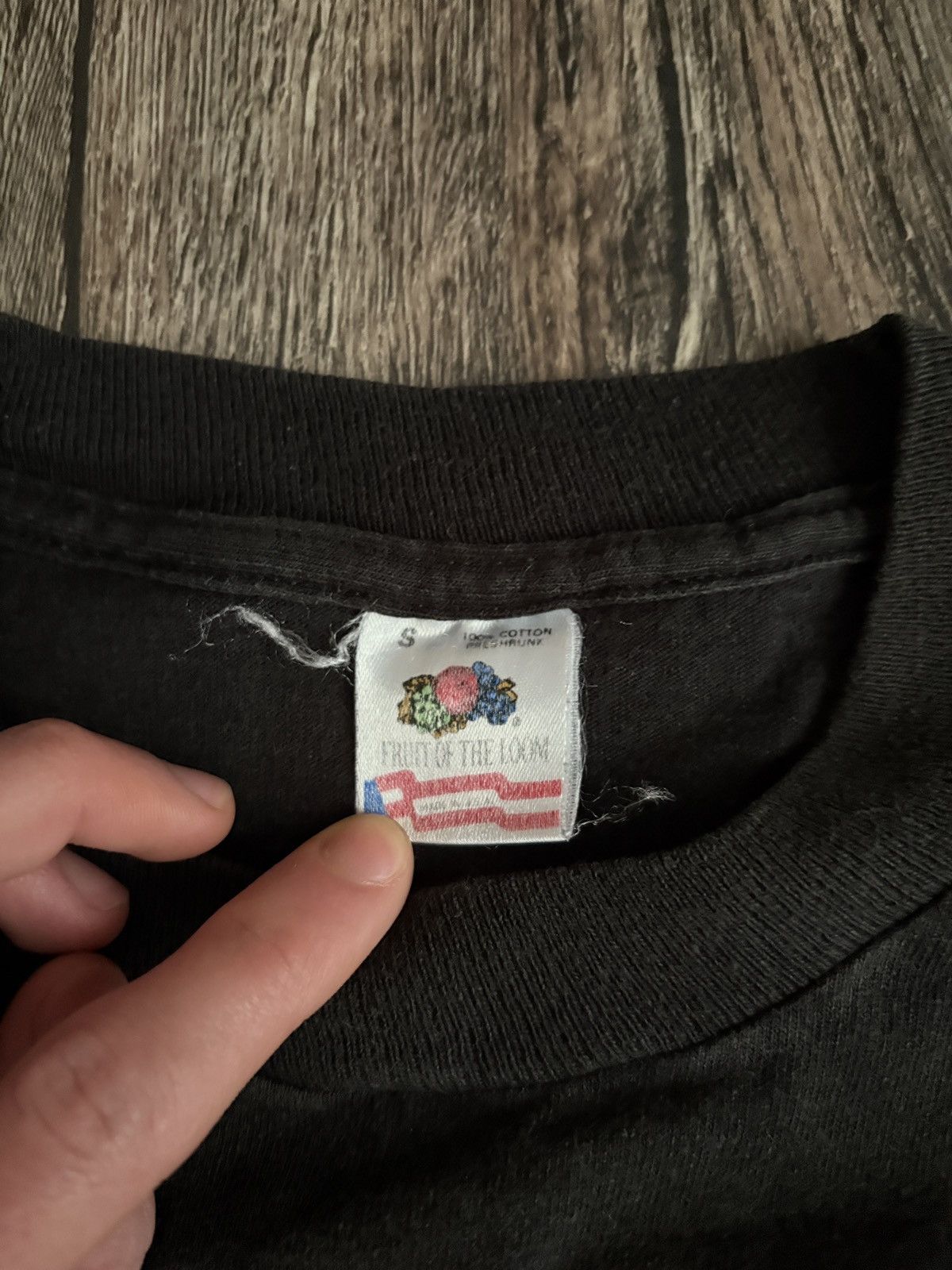 Fruit Of The Loom 90s Made In USA Fruit of the Loom Vintage American Flag Tee Size US S / EU 44-46 / 1 - 6 Thumbnail