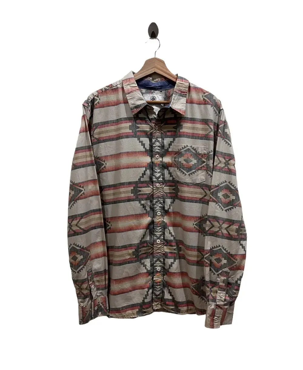 Japanese Brand × Native On The Byas American Navajo Shirt Button Up 👕 Size US M / EU 48-50 / 2 - 1 Thumbnail
