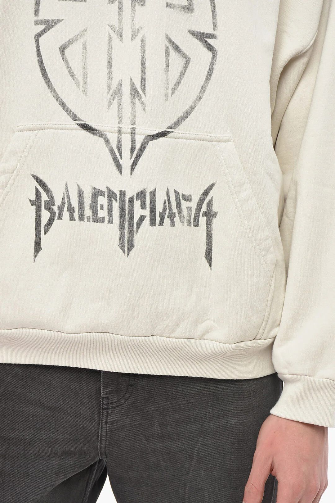 Balenciaga og1mm0426 Cotton Hoodie in Beige Size US L / EU 52-54 / 3 - 3 Thumbnail