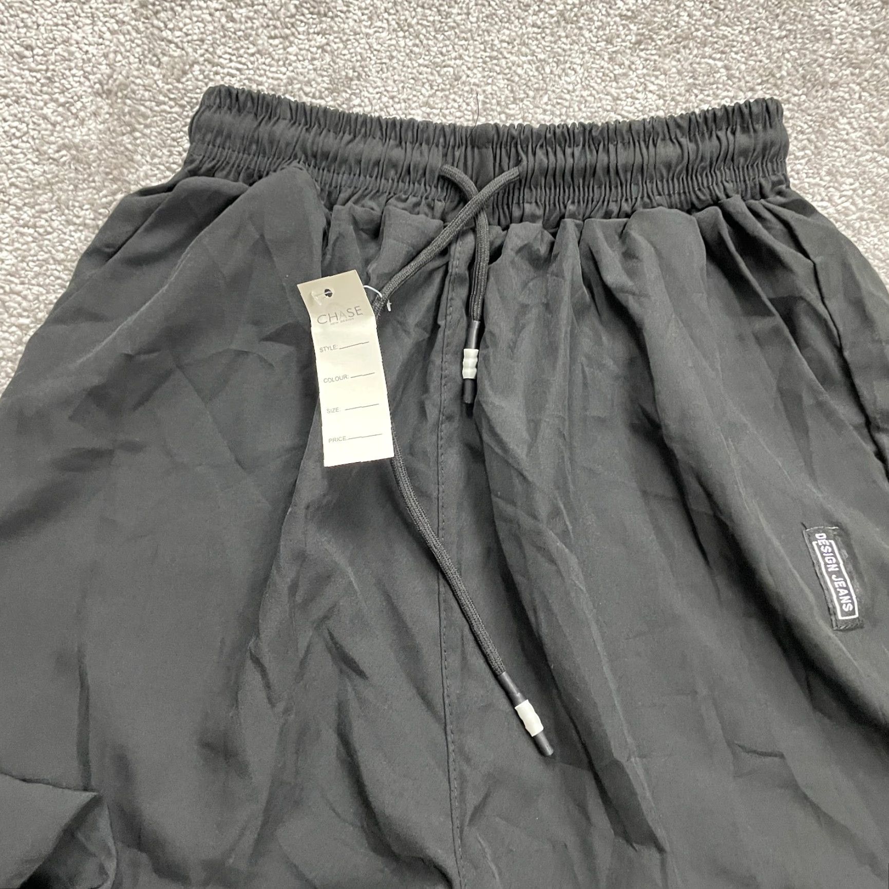 Vintage Chase Track Active Pants Womens Small Black Straight Leg Elastic Waist 22x27 NWT Size 28" / US 6 / IT 42 - 3 Thumbnail