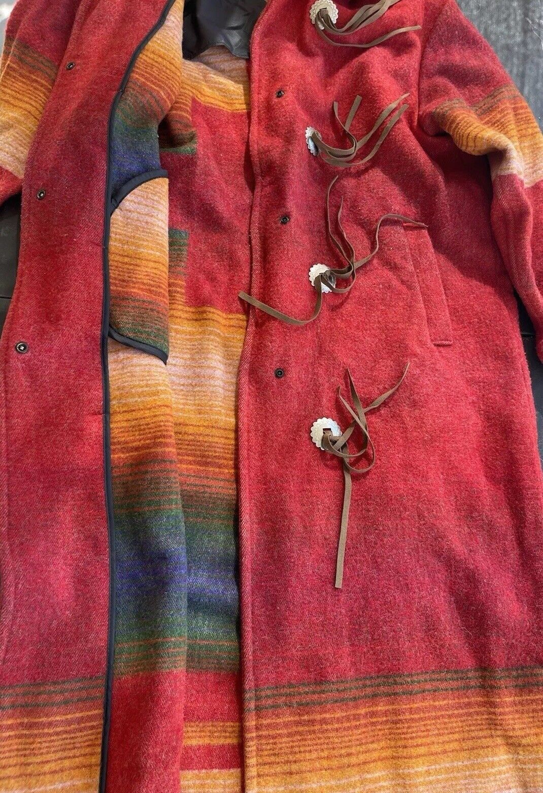 Woolrich Woolen Mills Woolrich Coat Womens L Red Southwest Aztec Wool Coat USA Size L / US 10 / IT 46 - 14 Thumbnail