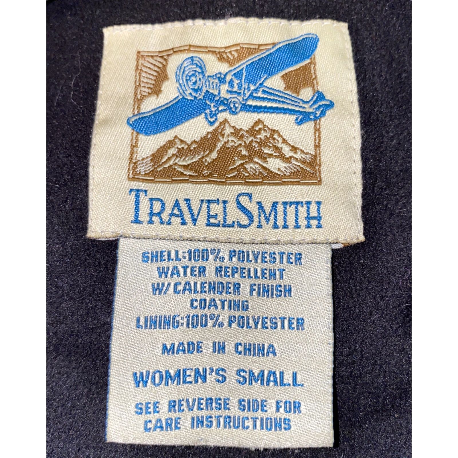 Vintage TravelSmith Womens Brown Polyester Full Zip Jacket Size S Size S / US 4 / IT 40 - 6 Thumbnail