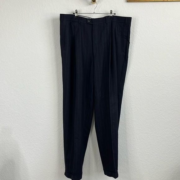 Ermenegildo Zegna Ermenegildo Zegna Cashmere Wool Pinstriped Cuffed 5 Pocket P Size 42R - 2 Thumbnail