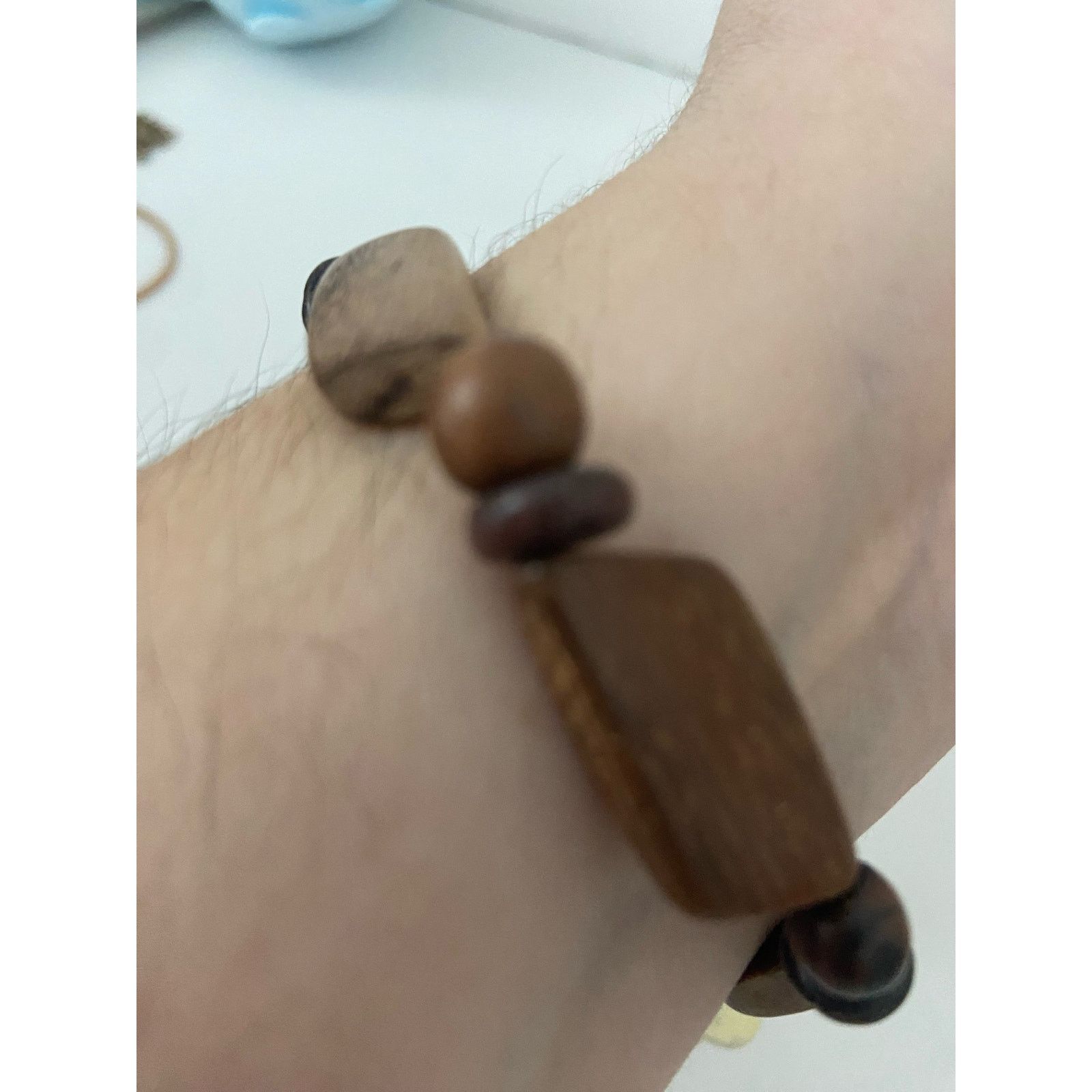 Handmade Wood bead bracelet from Costa Rica Size ONE SIZE - 2 Thumbnail
