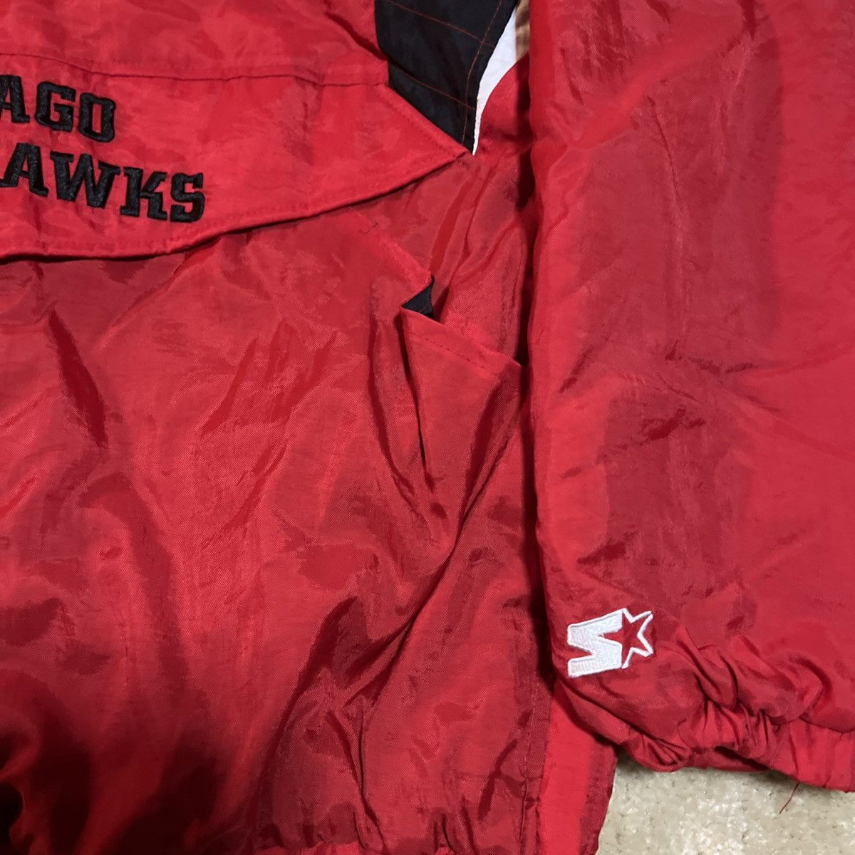 Starter Starter Chicago Blackhawks NHL Quarter Zip Pullover Jacket Size US L / EU 52-54 / 3 - 3 Thumbnail