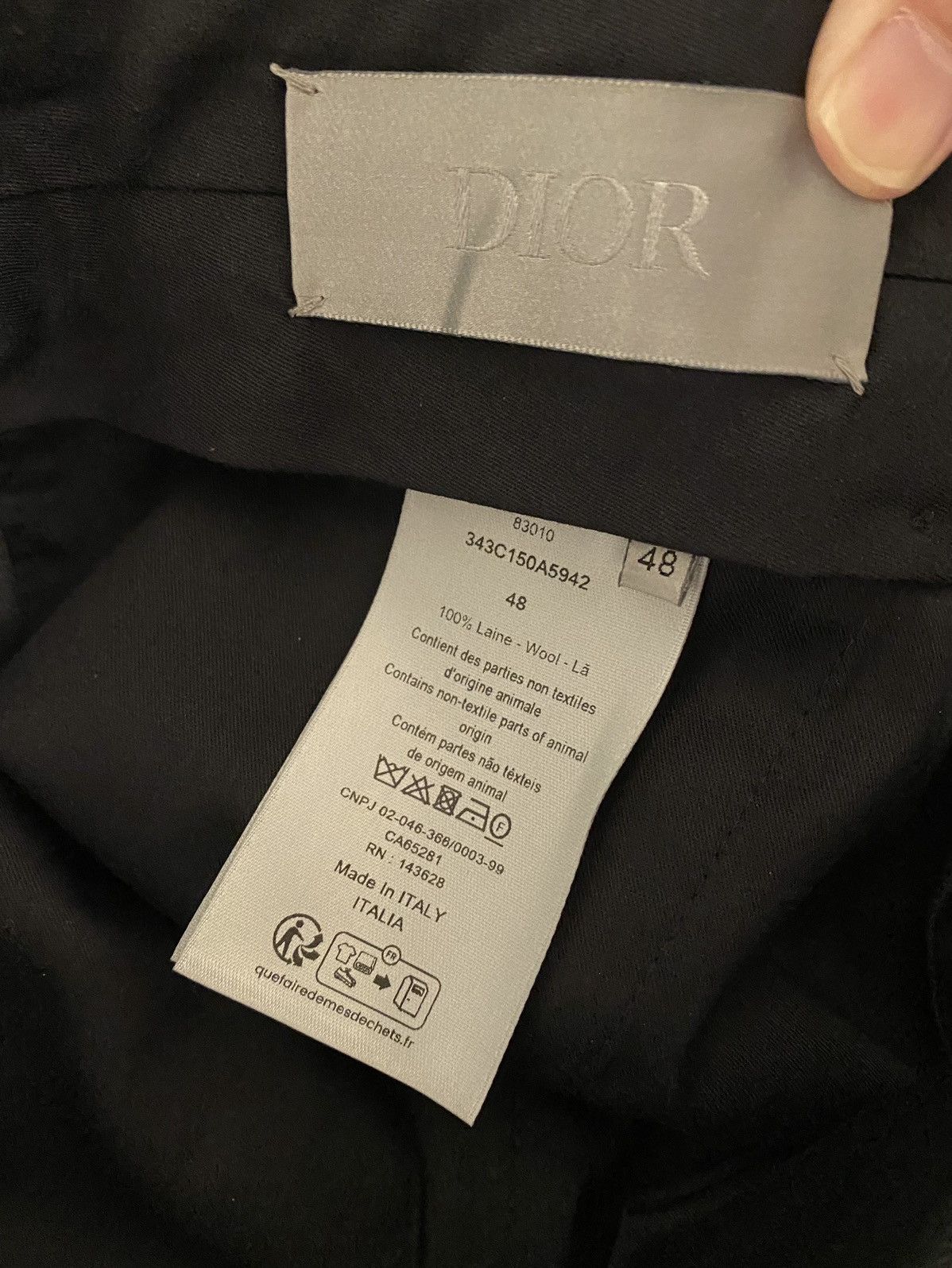 Dior × Kim Jones Dior dark grey wool oblique jacket and pants suit 48 Size 48R - 15 Thumbnail