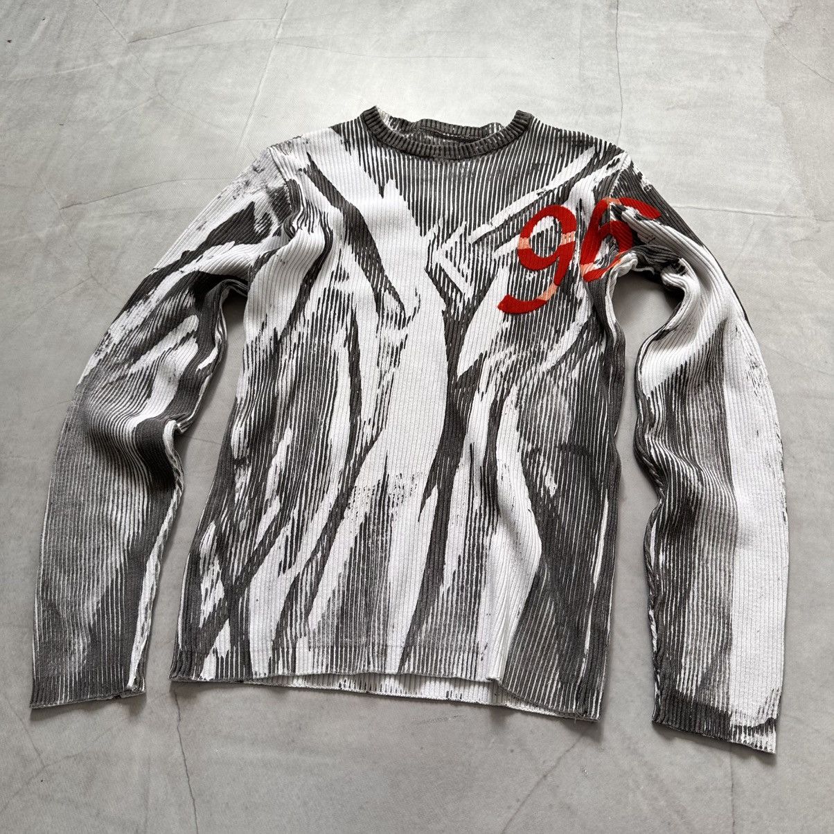 Hysteric Glamour × Undercover Japan 96 Painted Knit Ribbed Sweater Impala Margiela Style Size US M / EU 48-50 / 2 - 4 Thumbnail
