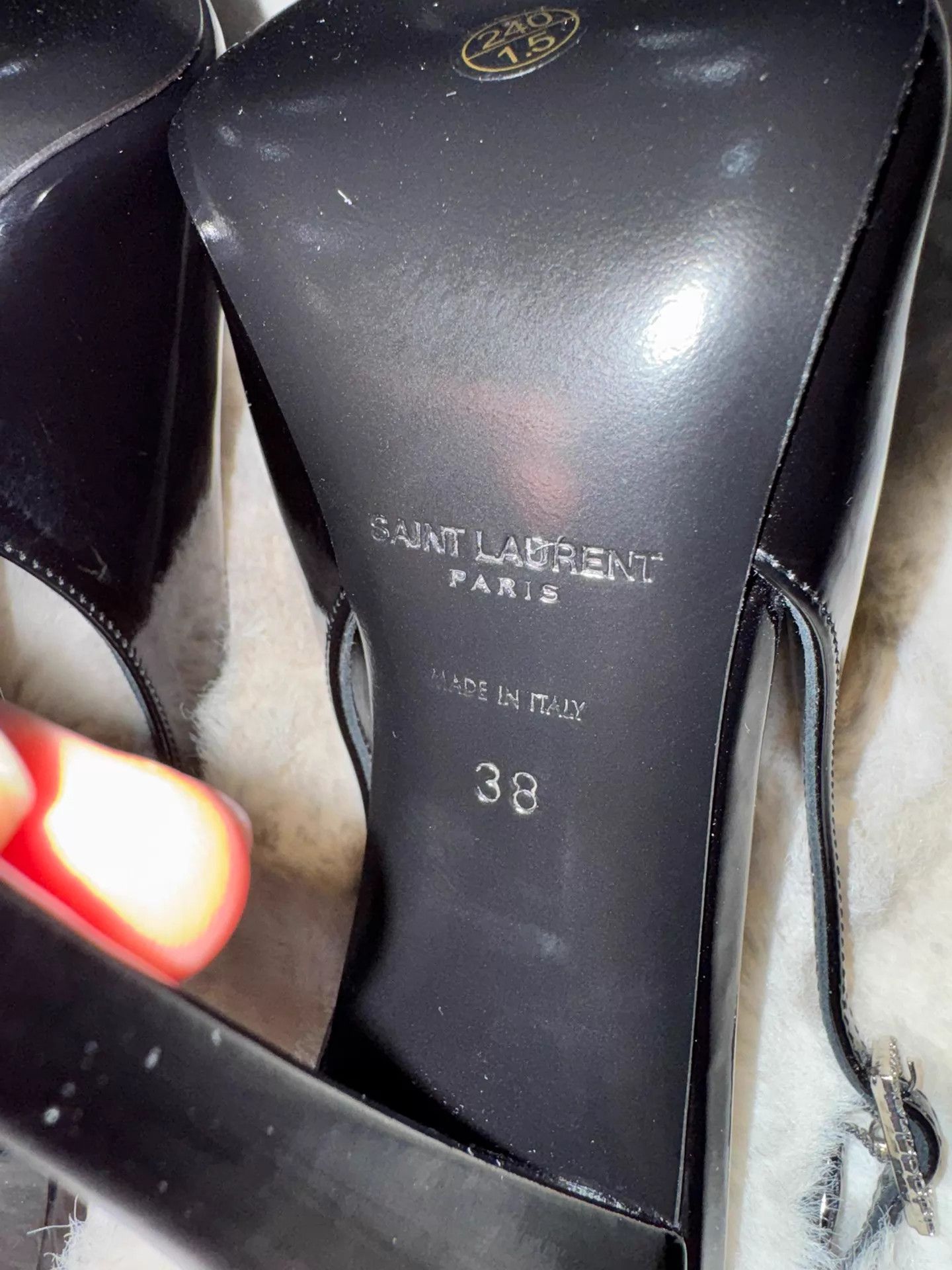 Yves Saint Laurent YSL Patent Crystal Pointed Pumps 38 New Size US 7.5 / IT 37.5 - 8 Thumbnail