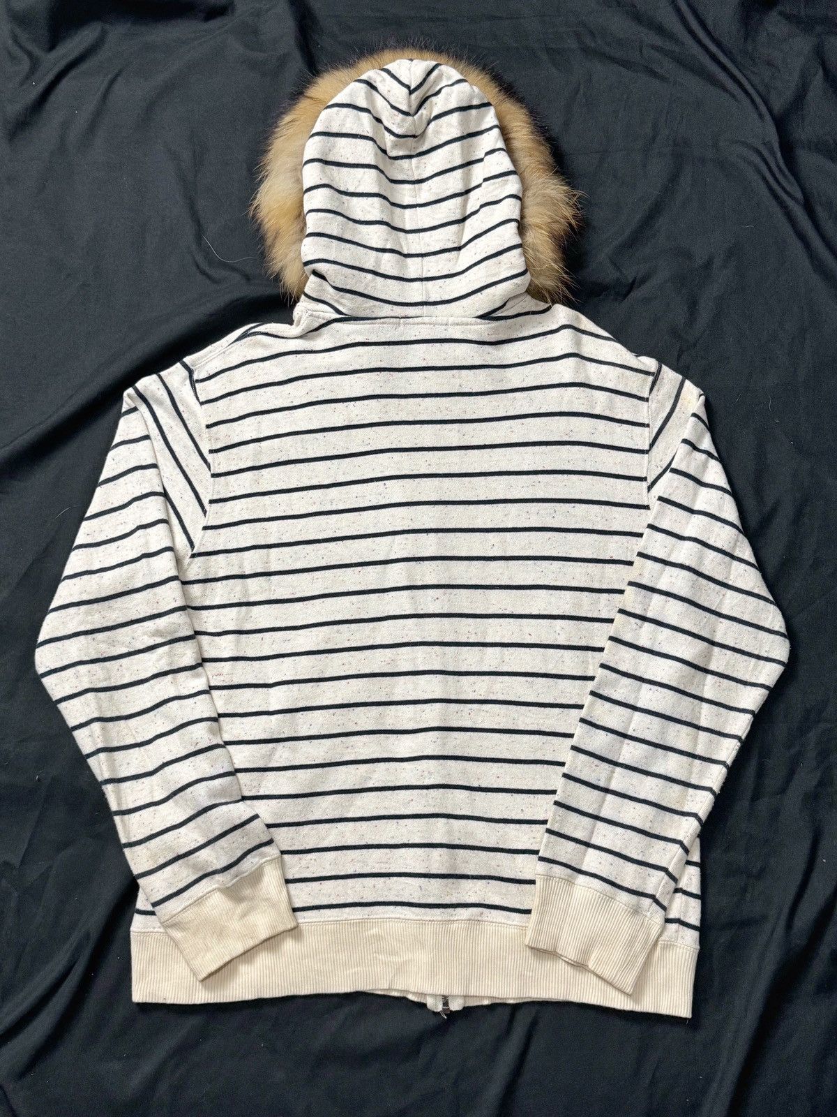 If Six Was Nine × Japanese Brand × Le Grande Bleu (L.G.B.) Sorridere Stripe Fur Hoodie Size US L / EU 52-54 / 3 - 2 Thumbnail