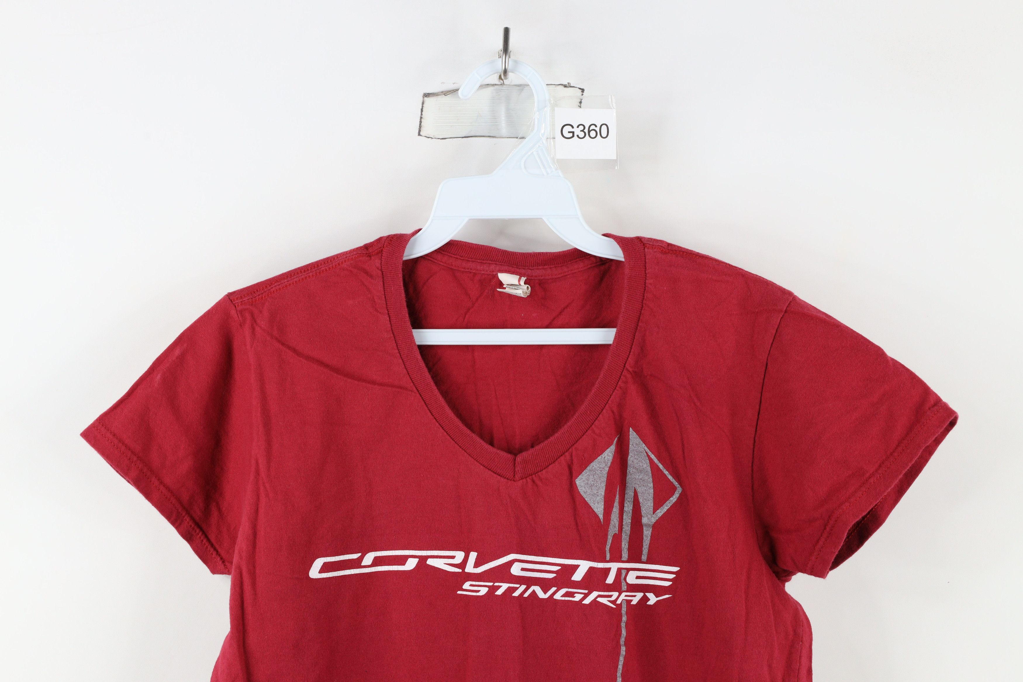 Vintage Vintage Y2K Corvette Stingray Car V-Neck T-Shirt Red Size M / US 6-8 / IT 42-44 - 2 Thumbnail