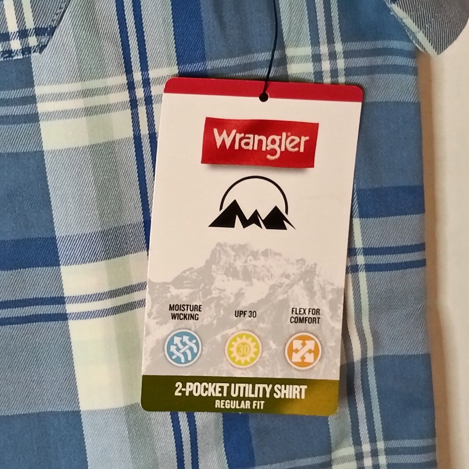 Wrangler Wrangler Utility Shirt Men's M Button Up Plaid Regular Fit Size US M / EU 48-50 / 2 - 4 Thumbnail